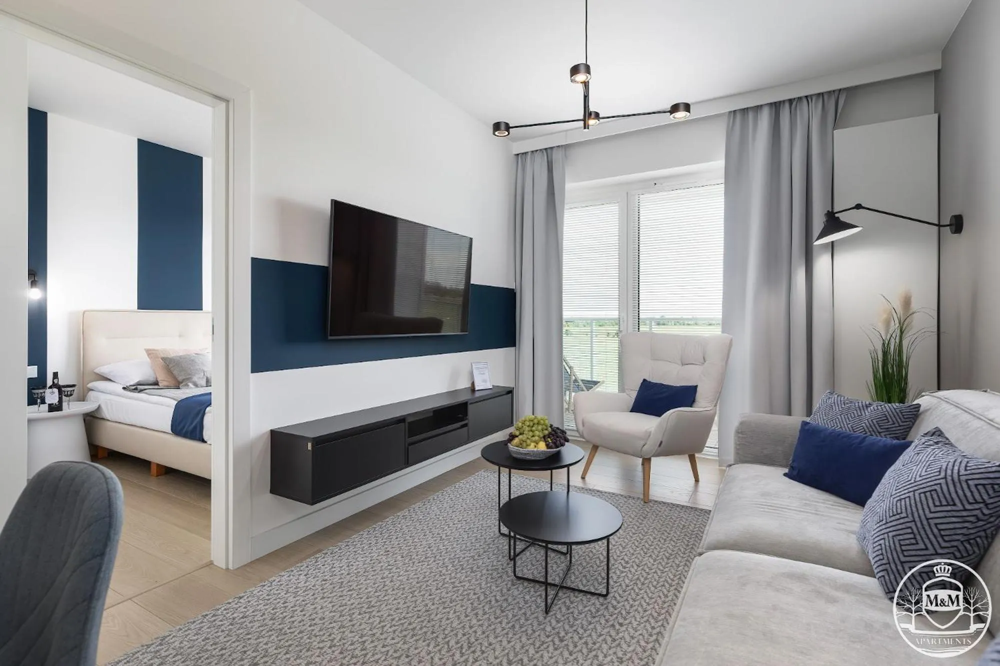 Communal lounge/ TV room, Bed in Polanki Aqua - Aquapark, Free Parking, Apartments M&M Kołobrzeg