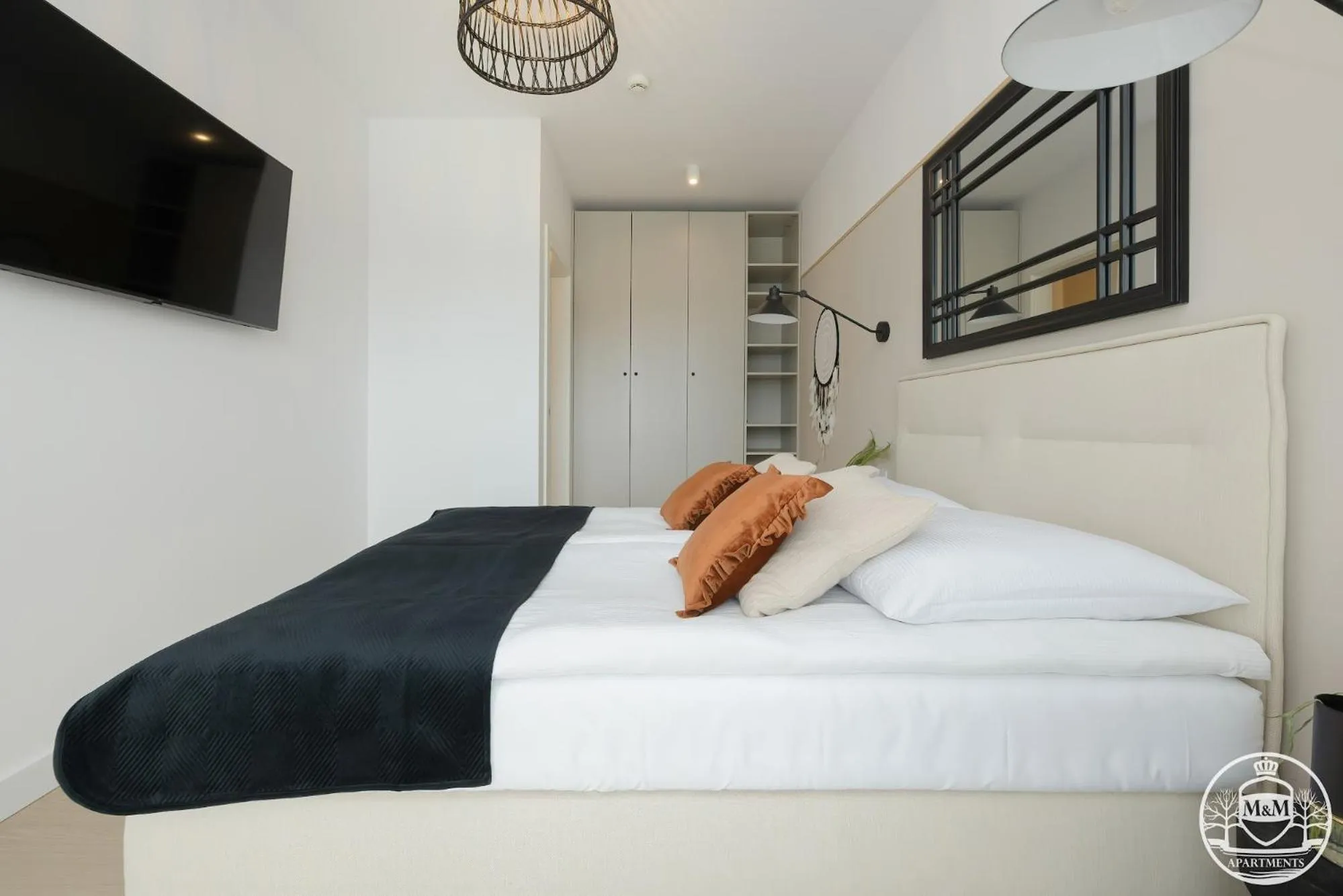 TV and multimedia, Bed in Polanki Aqua - Aquapark, Free Parking, Apartments M&M Kołobrzeg