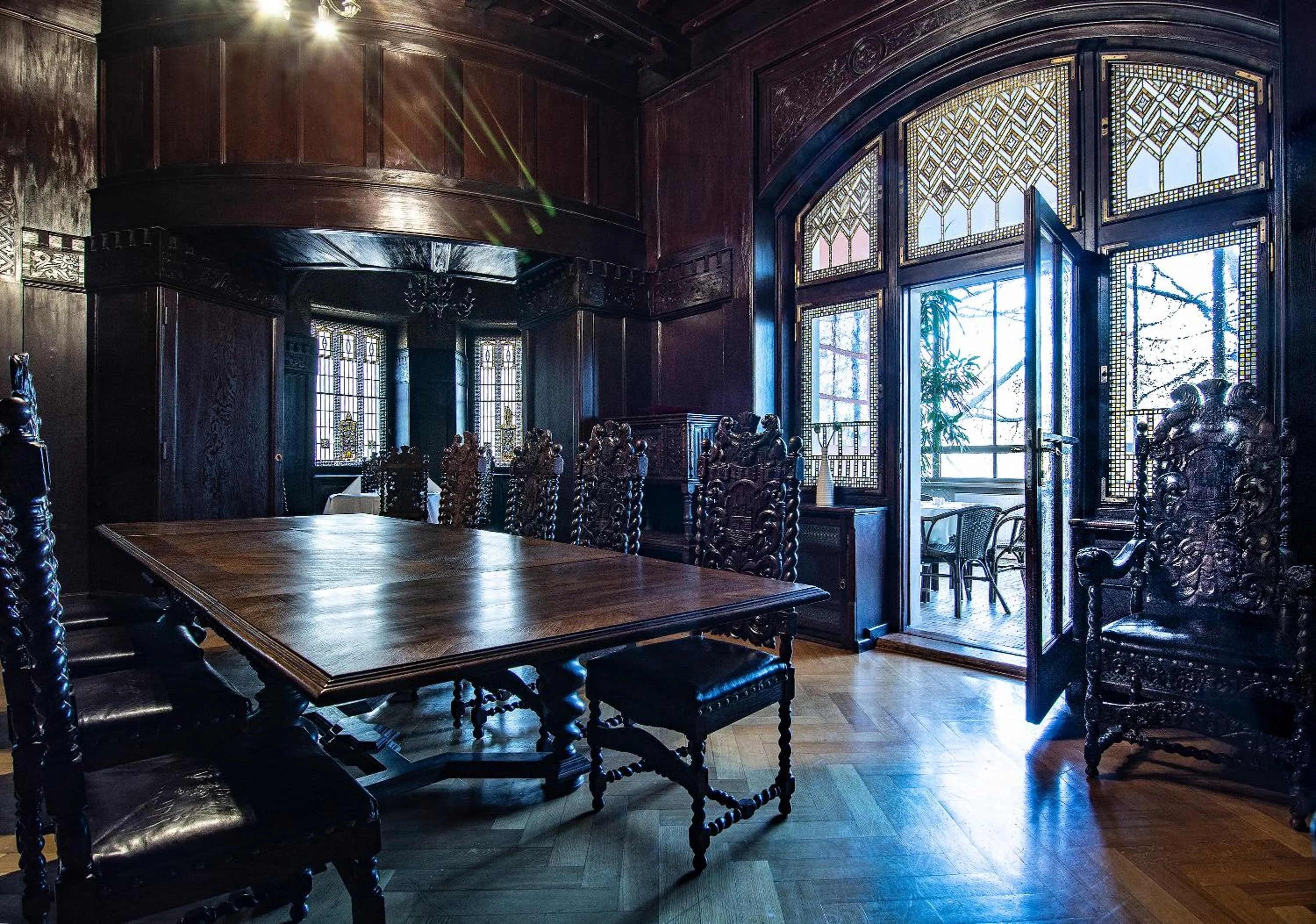 Dining area in Pałac Paulinum