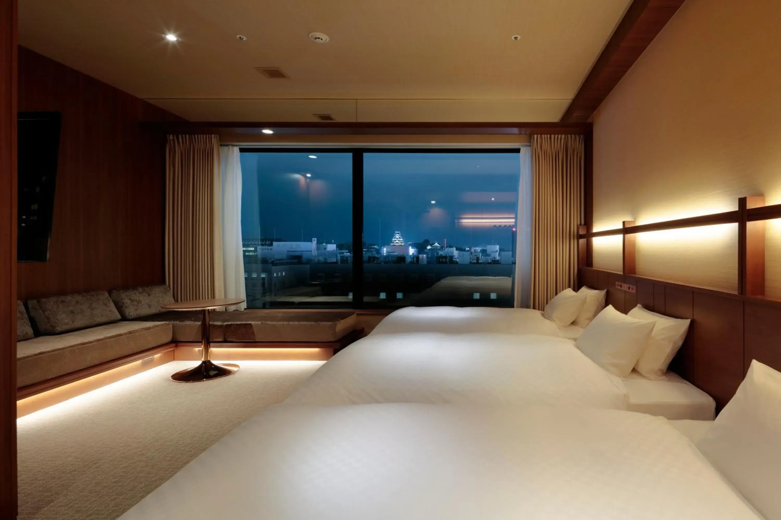 View (from property/room), Bed in Candeo Hotels Kumamoto Shinshigai View (from property/room), Bed in Candeo Hotels Kumamoto Shinshigai