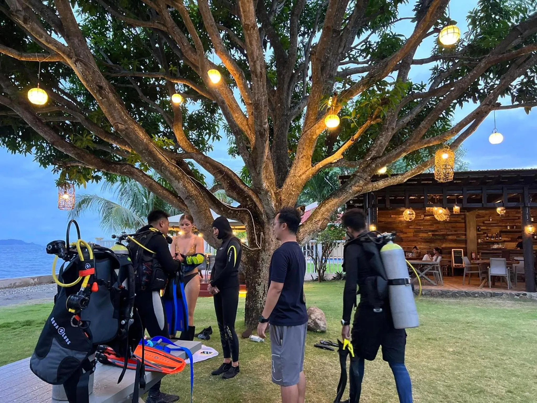 People in Infinity Diving Resort and Residences