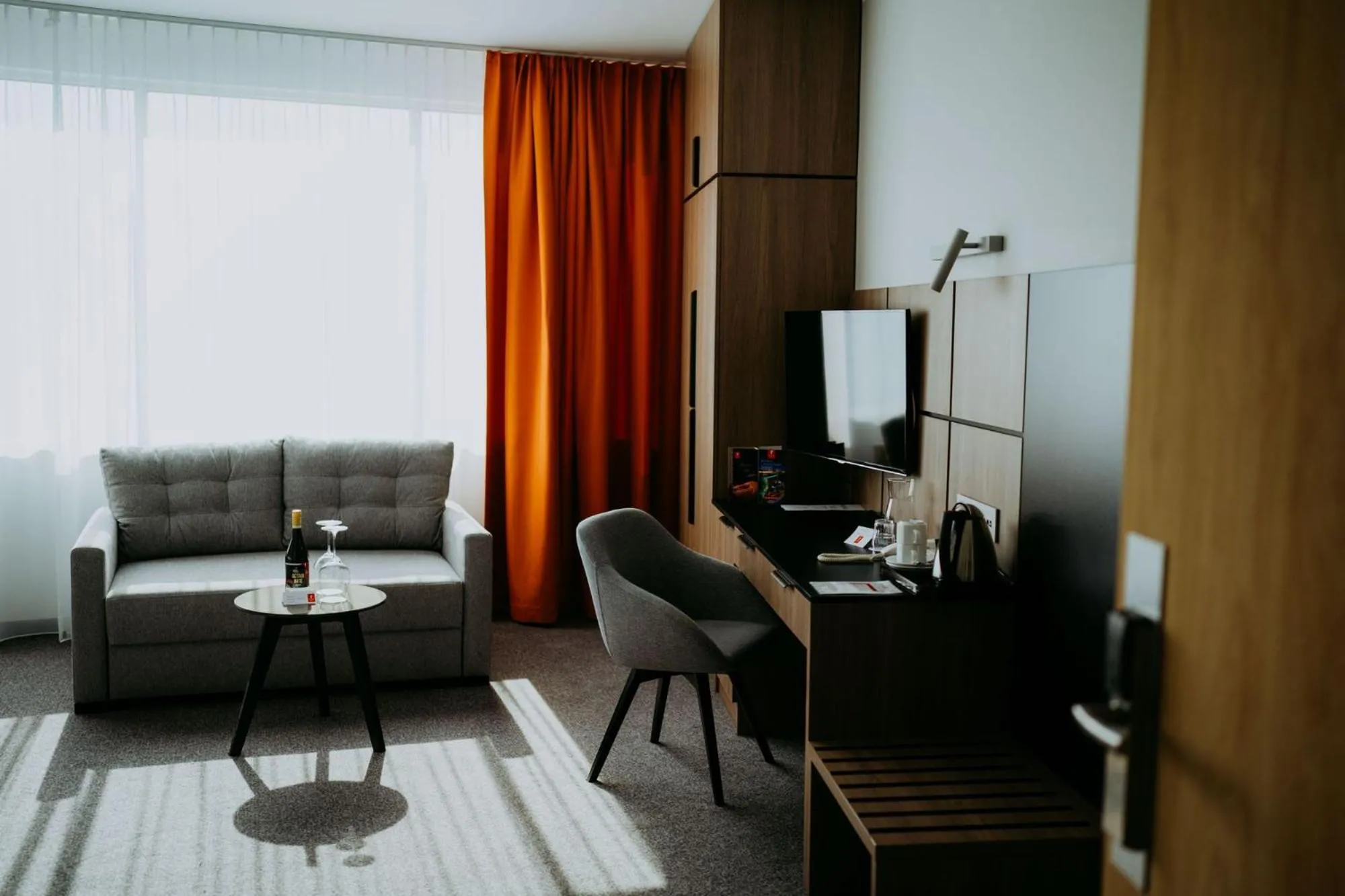 Seating area in HP Park Plaza