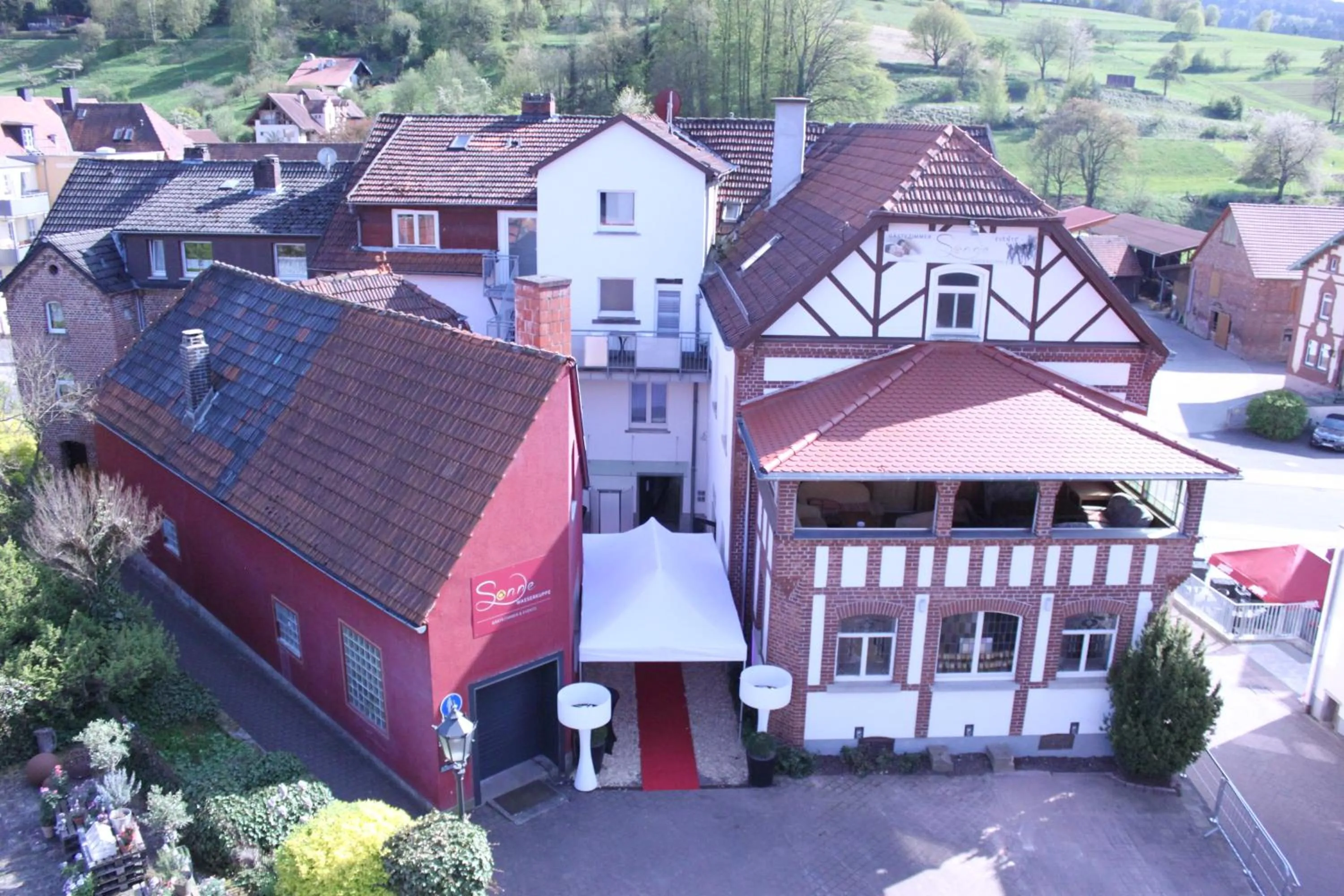 Bird's eye view in Zur Sonne "Gasthaus-Bar-Events"