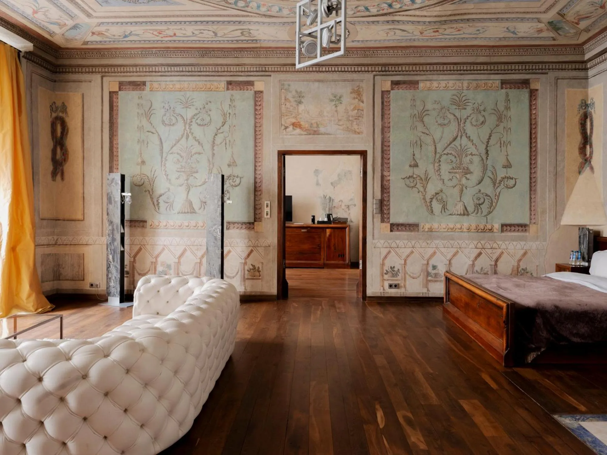 furniture, Bed in Hotel Stary