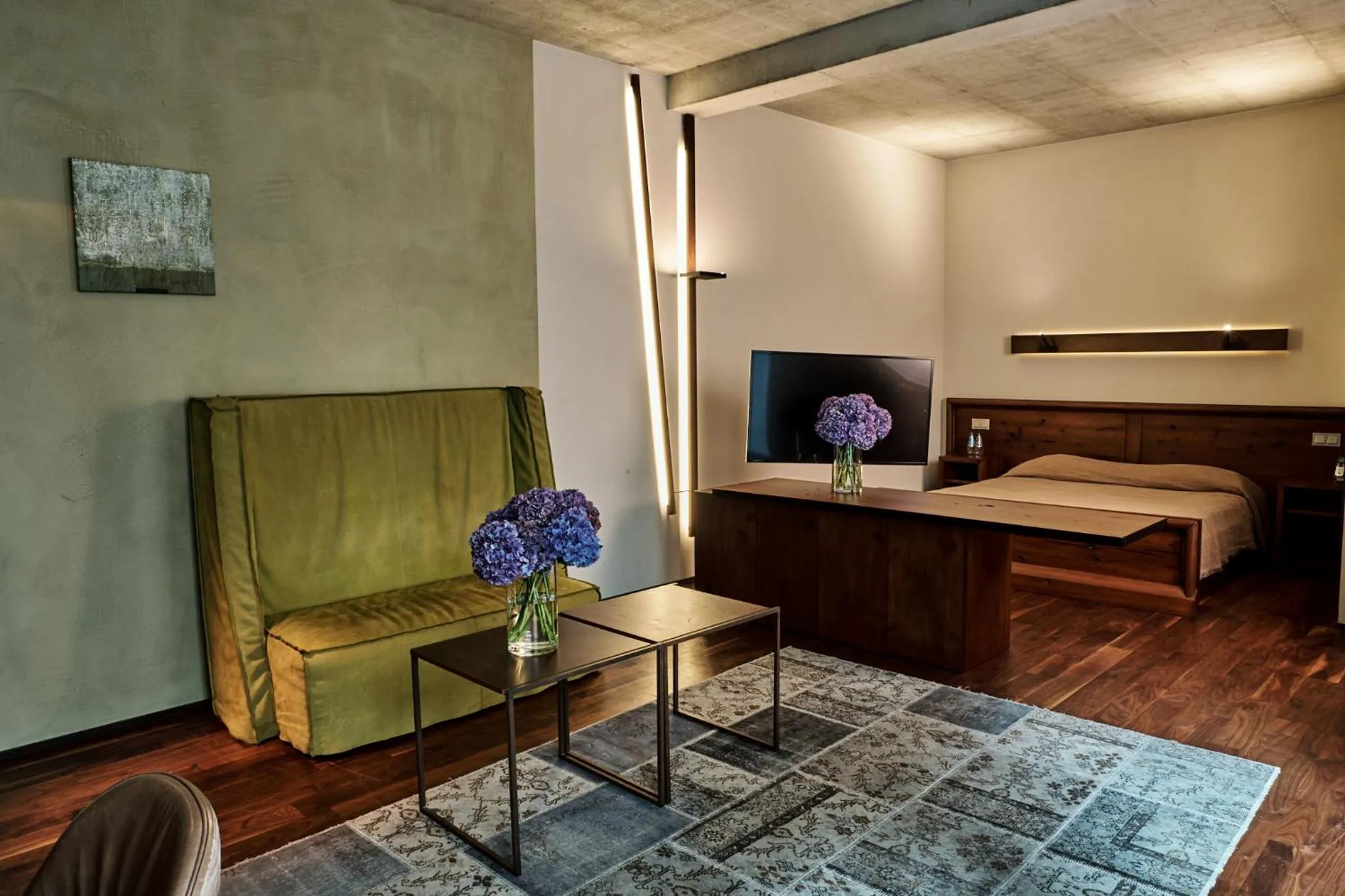 Seating area, Bed in Hotel Stary