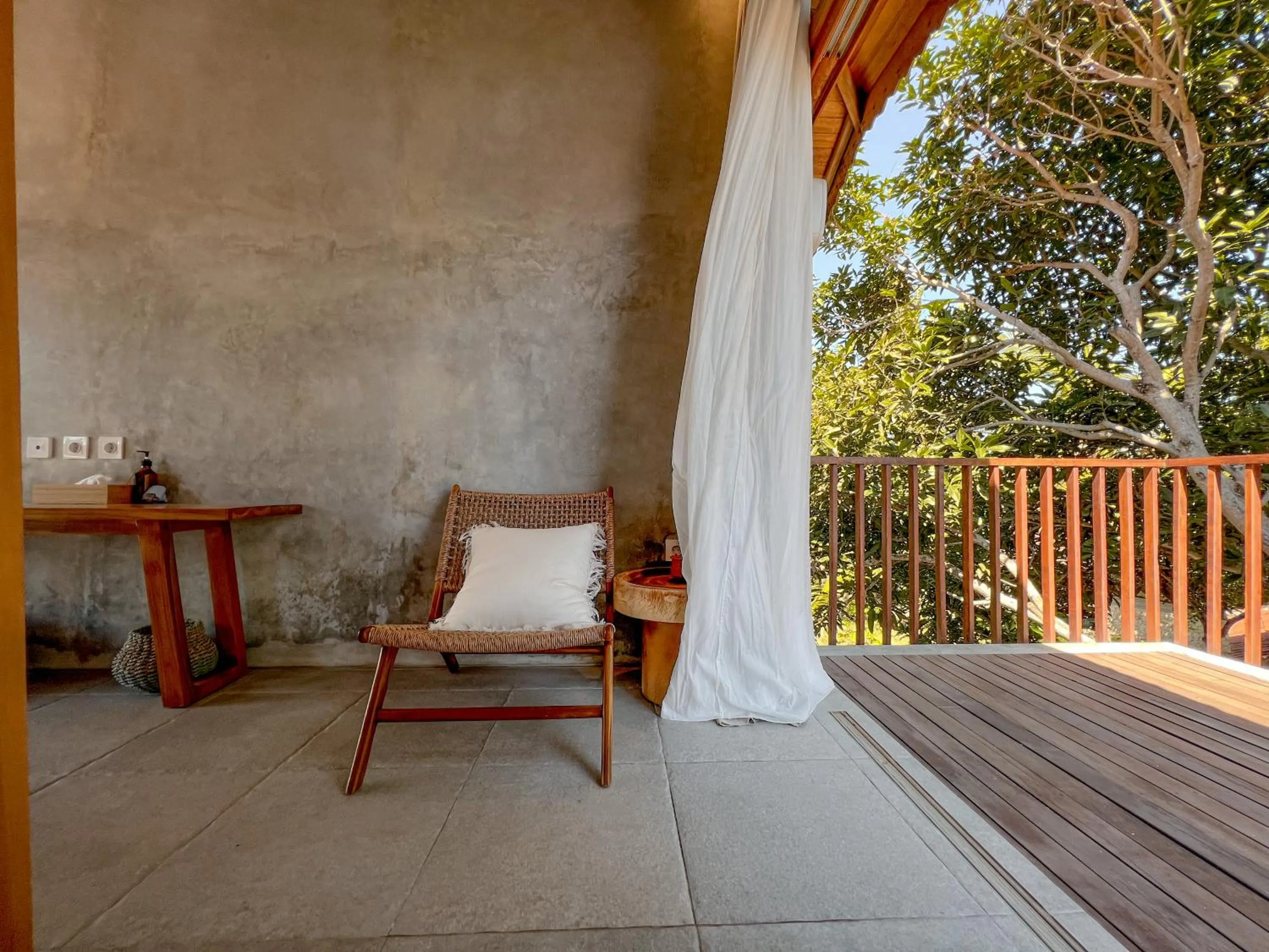 Seating area in Diamond Beach Villas
