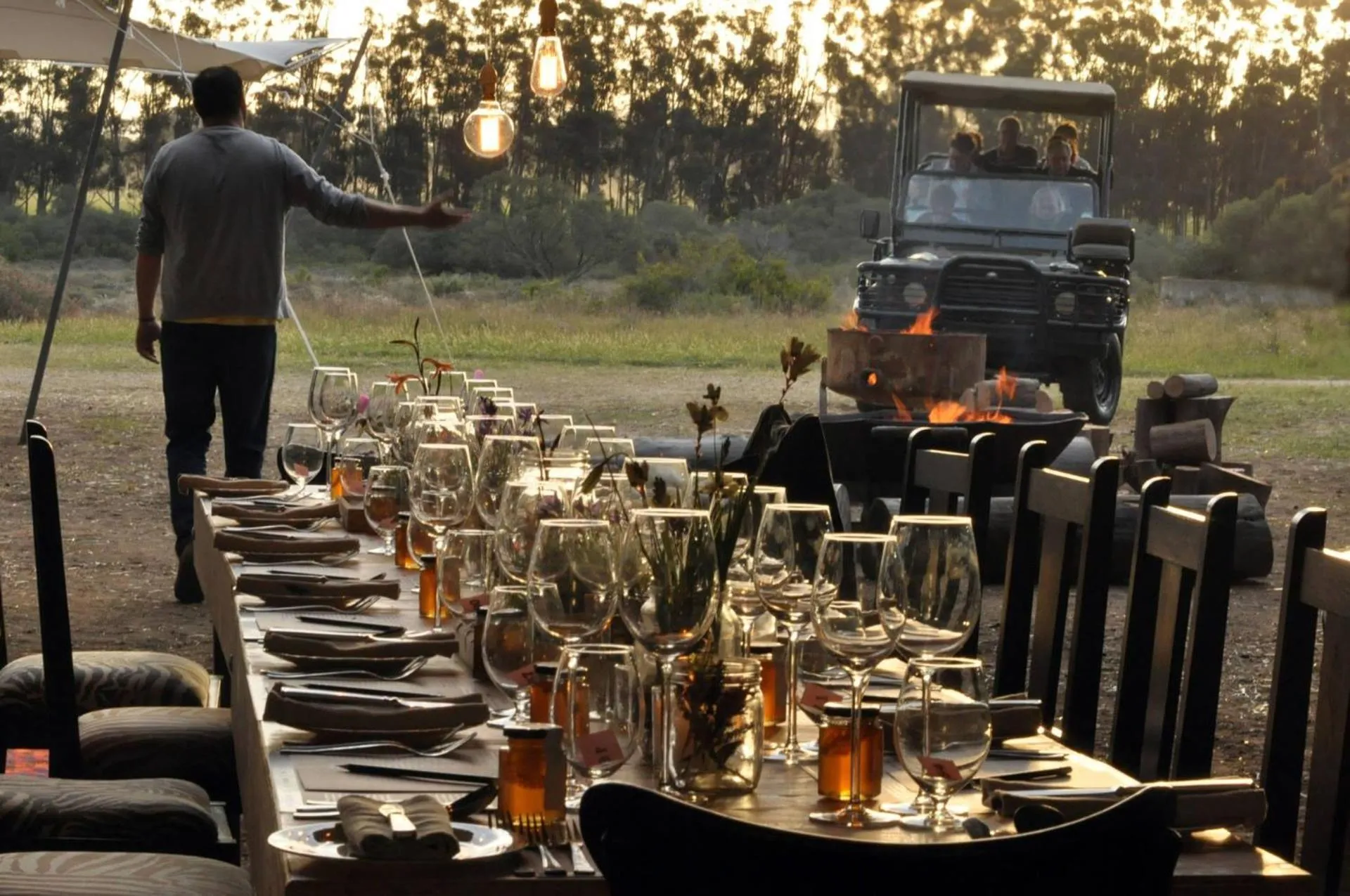 Dinner in Bartholomeus Klip Farmhouse