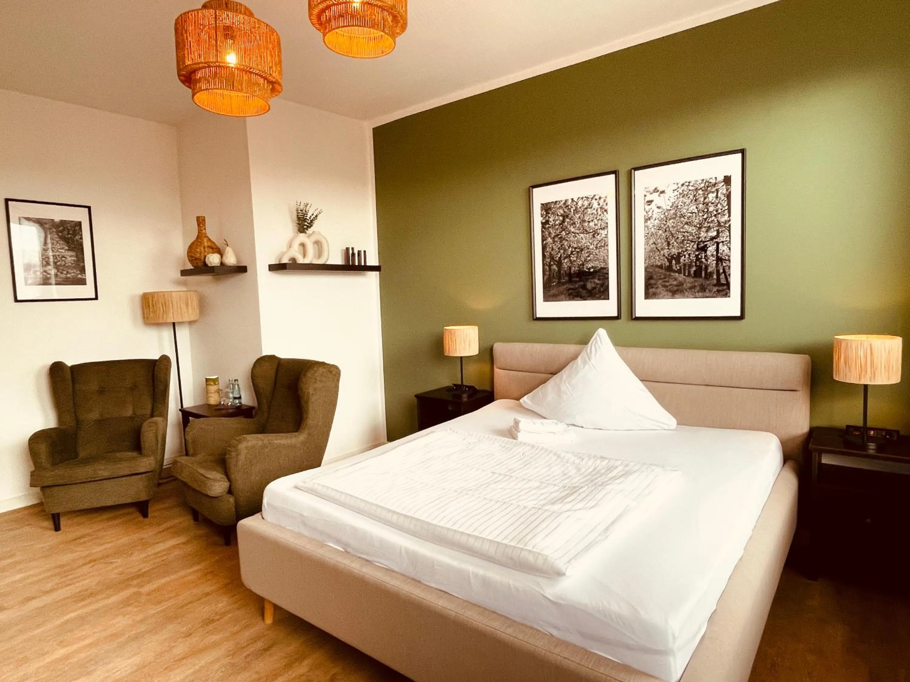 Bedroom, Bed in Fährhaus Kirschenland