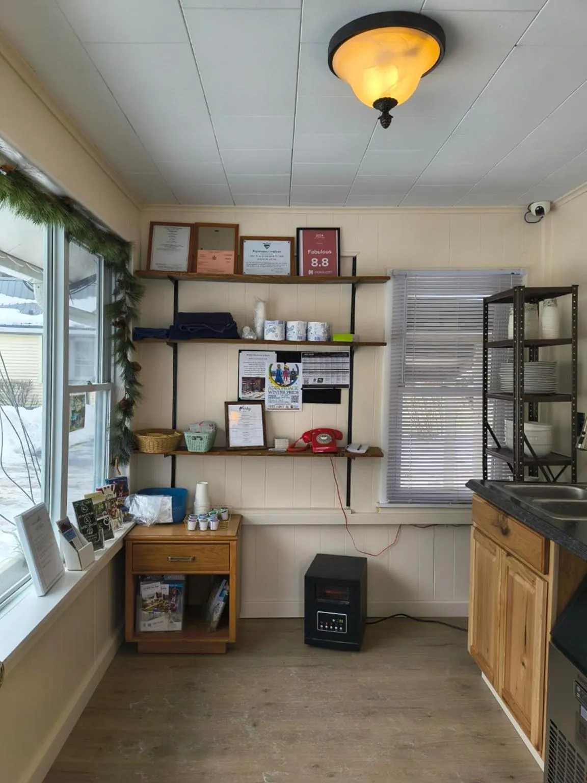 Communal kitchen in The Ashley