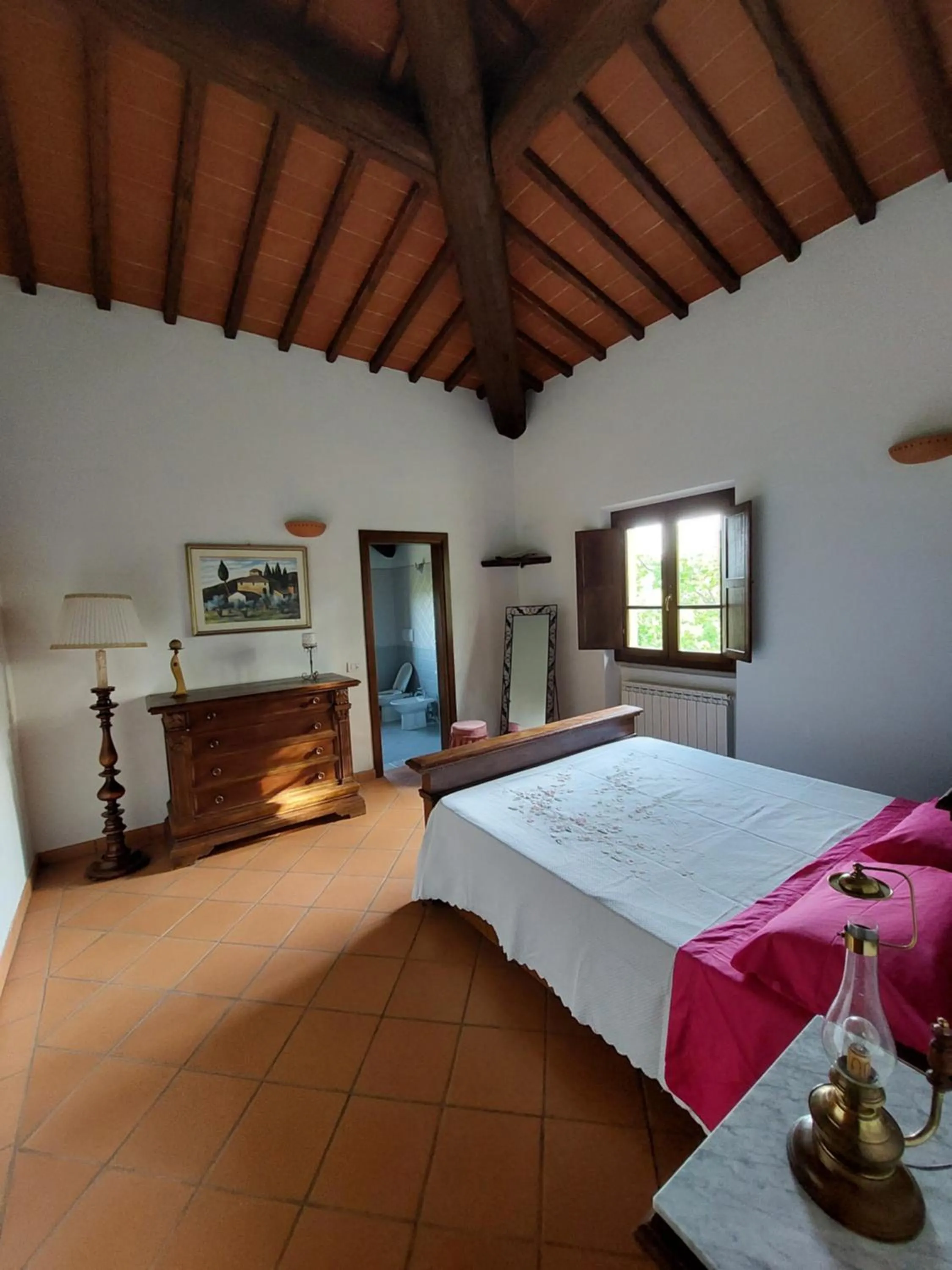 Bathroom, Bed in Il Castellaccio di Figline