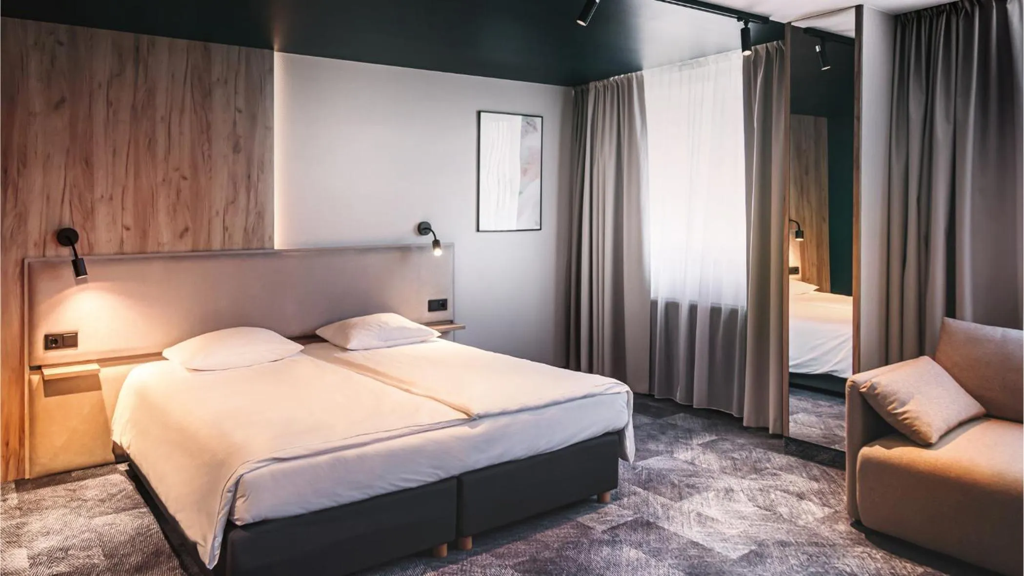 Bed in Qubus Hotel Legnica