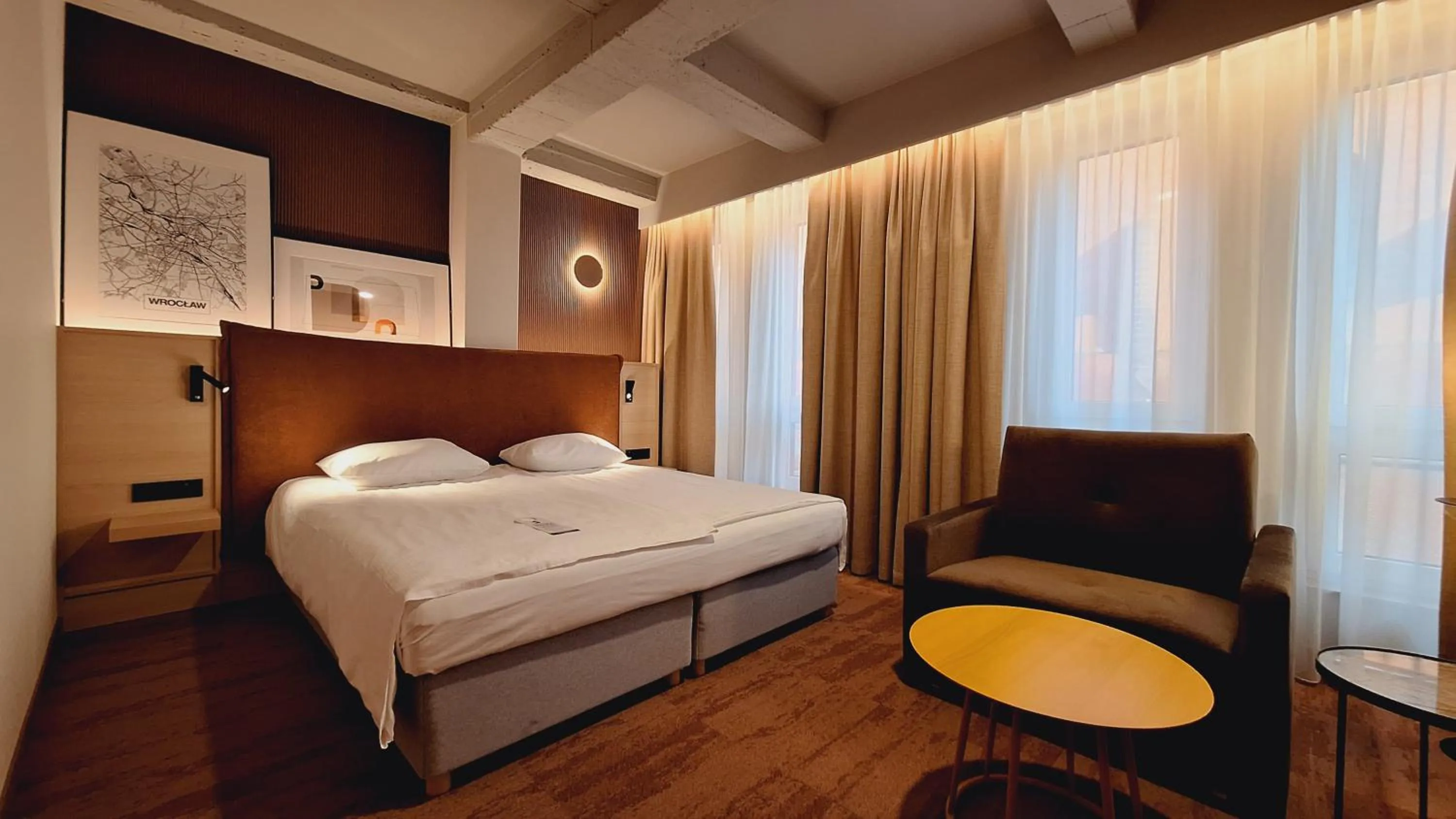 Bed in Qubus Hotel Wrocław