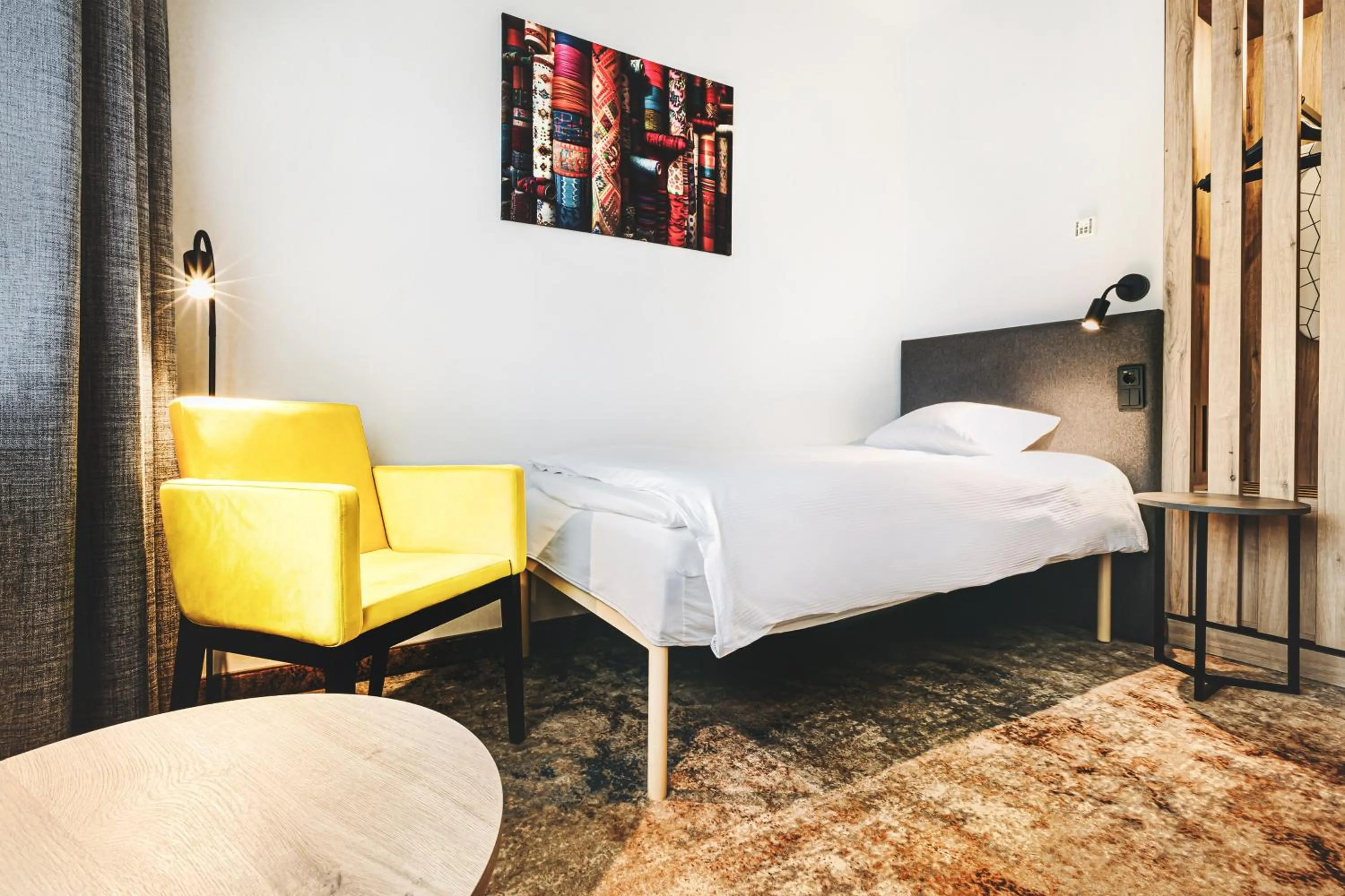 Bed in Qubus Hotel Łódź