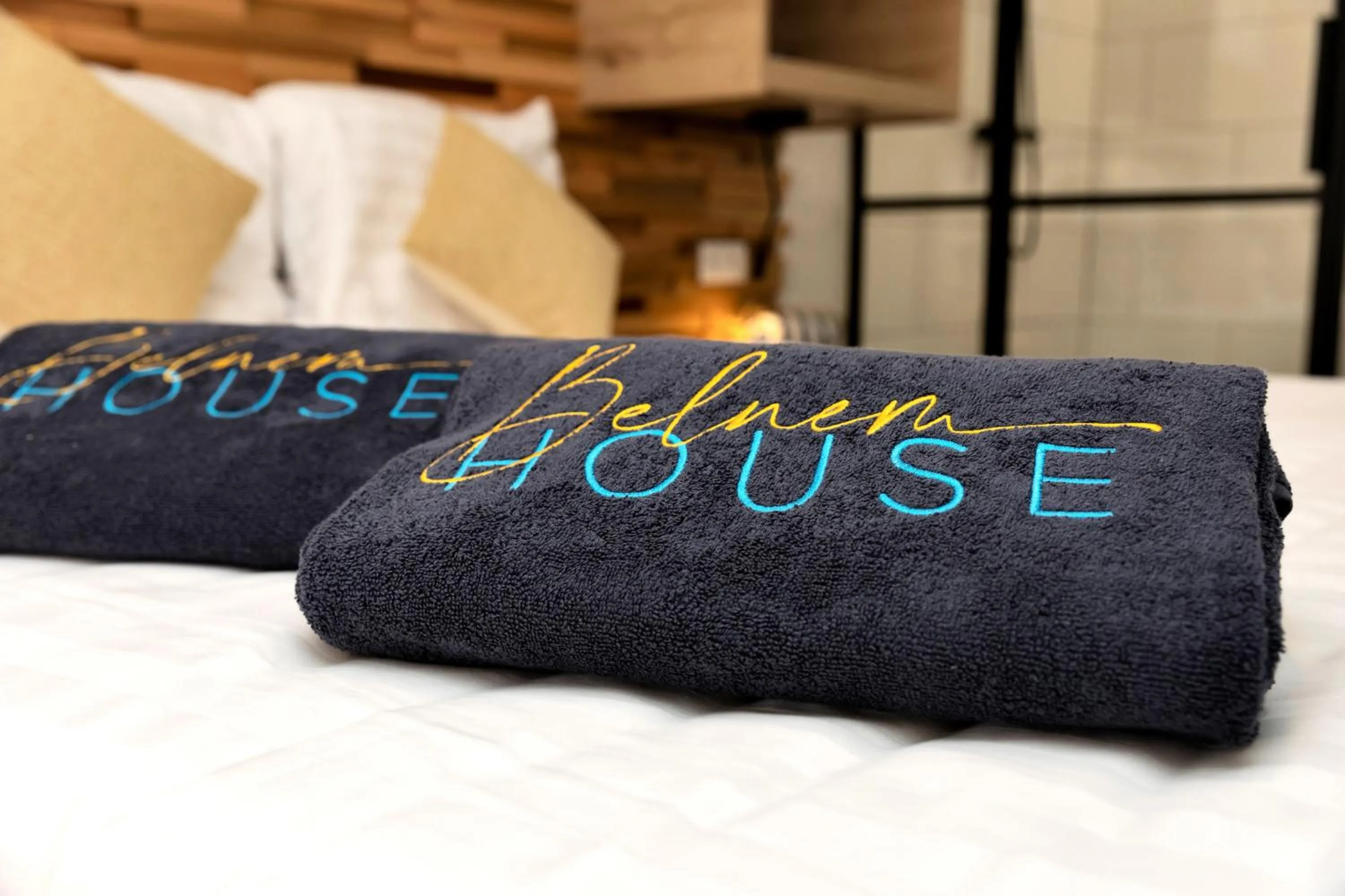 towels, Bed in Belnem House Bonaire