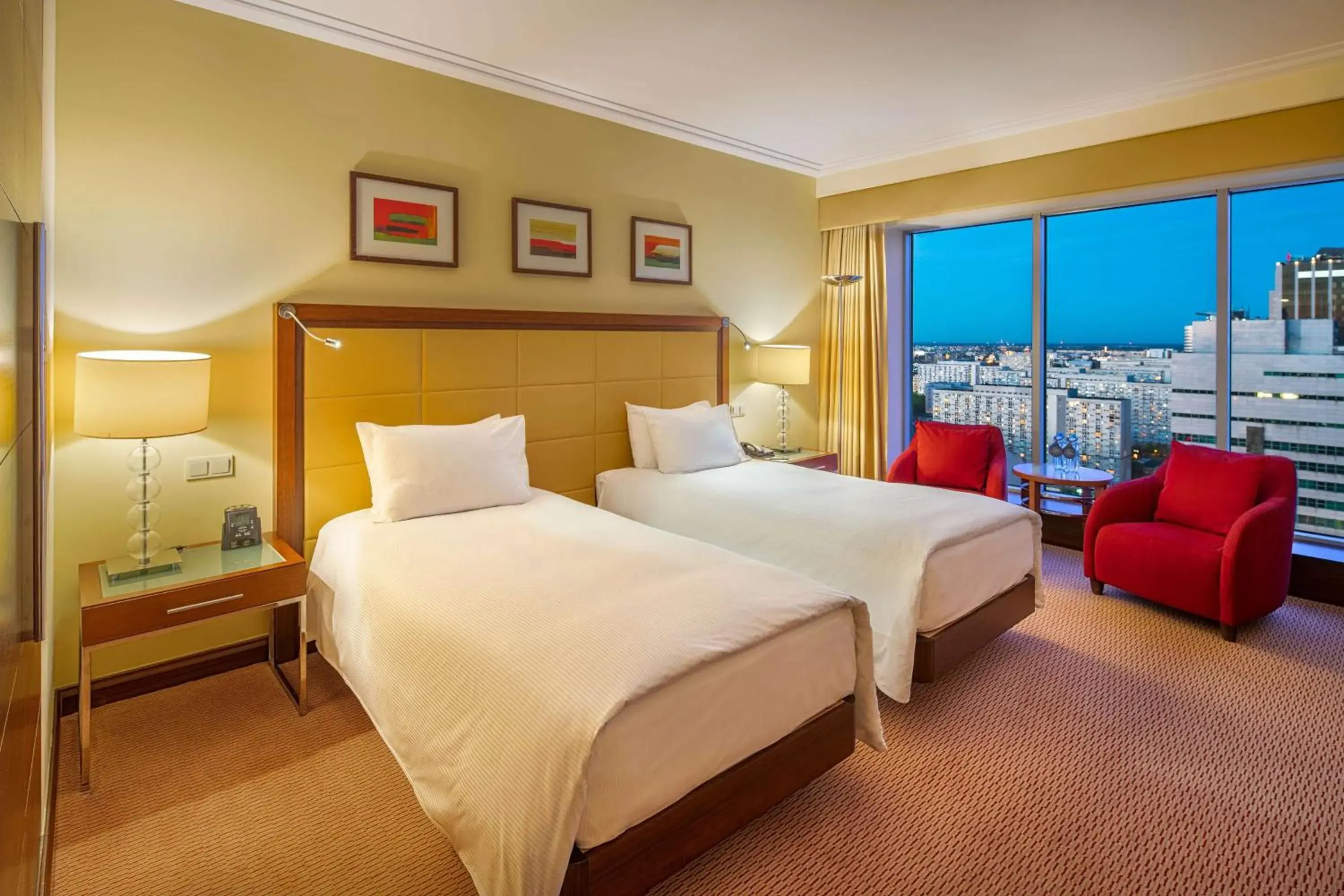 Bed in Hilton Warsaw City Hotel Bed in Hilton Warsaw City Hotel