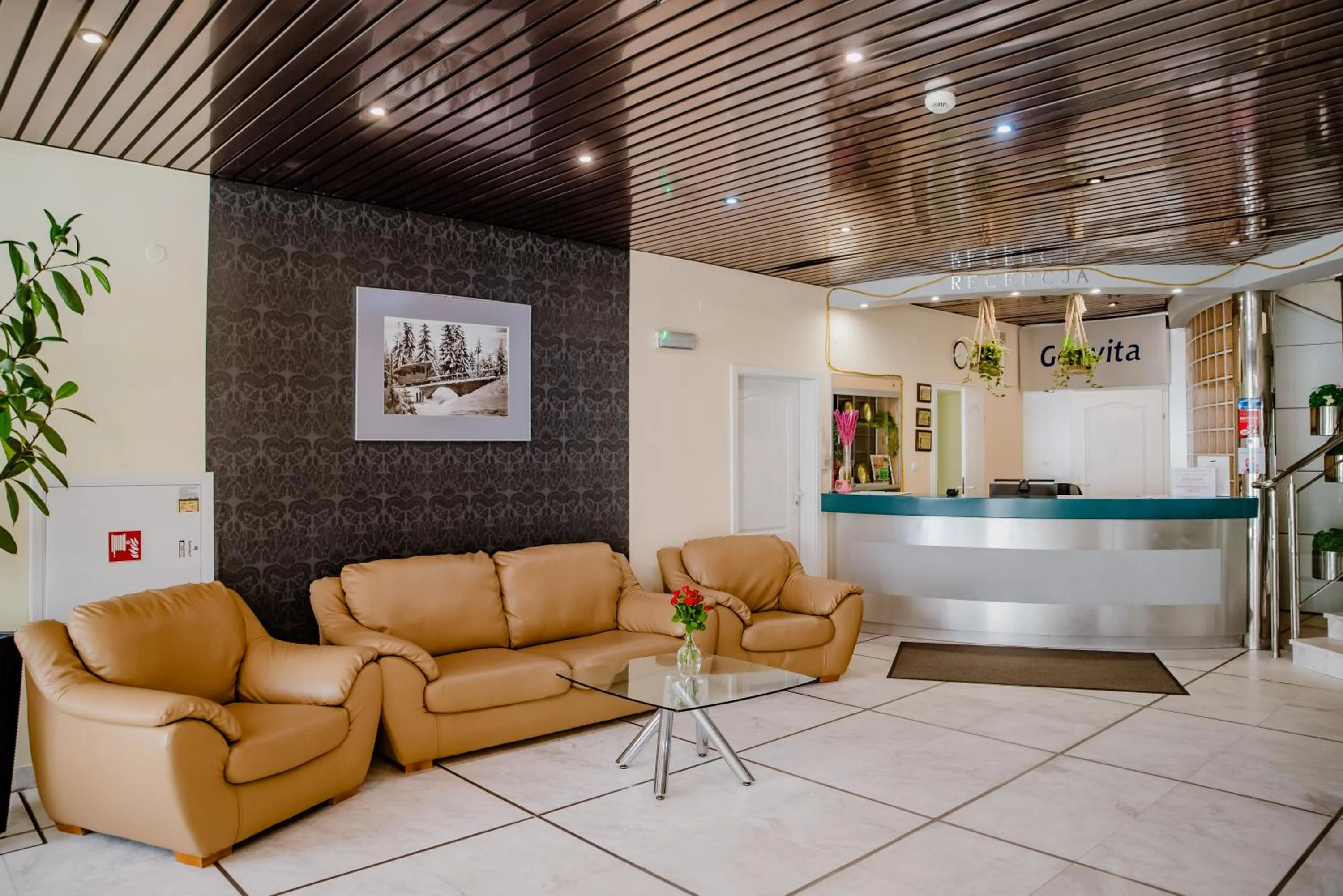 Lobby or reception in Geovita Krynica-Zdroj