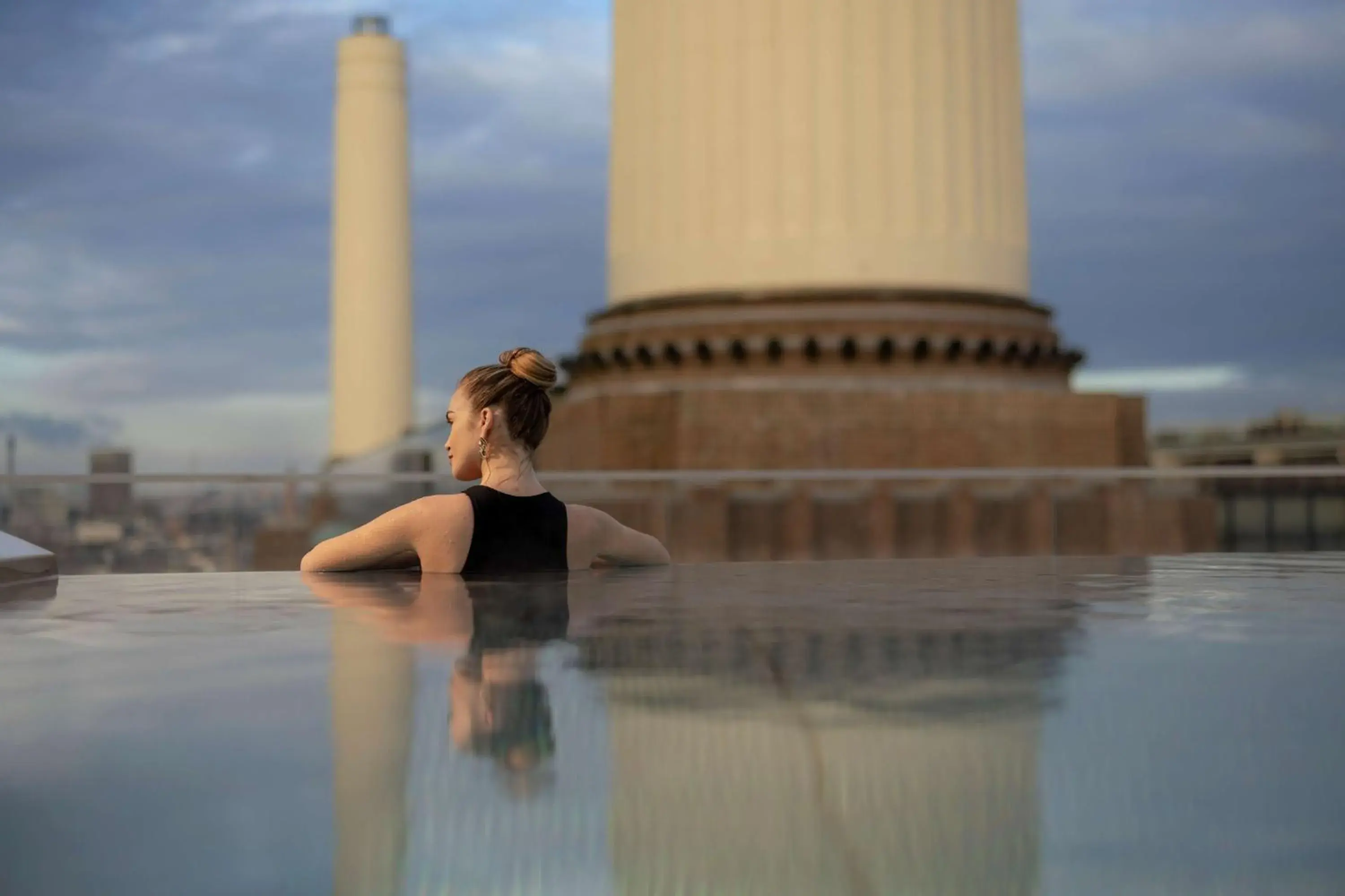 Pool view in art'otel London Battersea Power Station, Powered by Radisson Hotels Pool view in art'otel London Battersea Power Station, Powered by Radisson Hotels