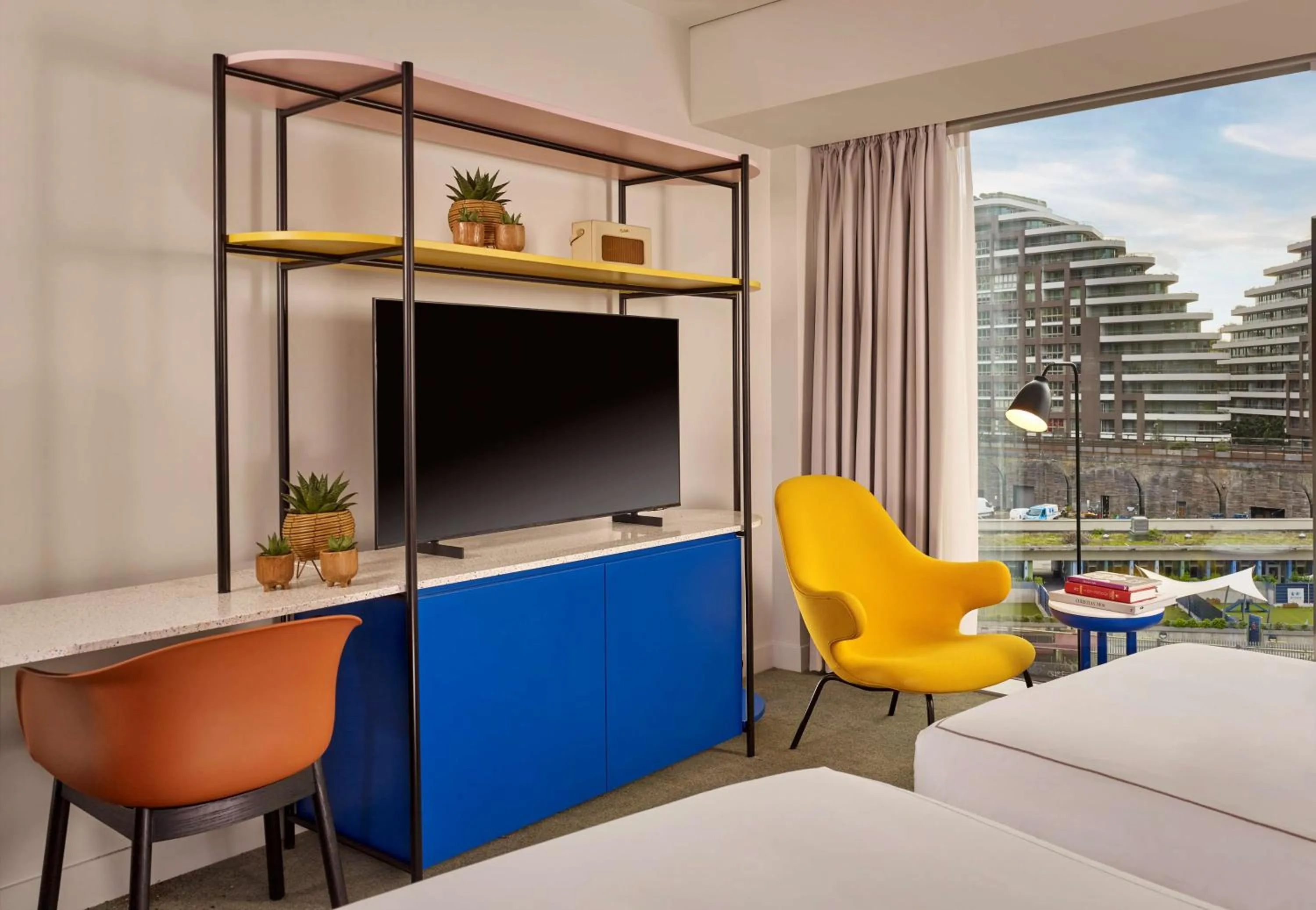 Bedroom, Bed in art'otel London Battersea Power Station, Powered by Radisson Hotels