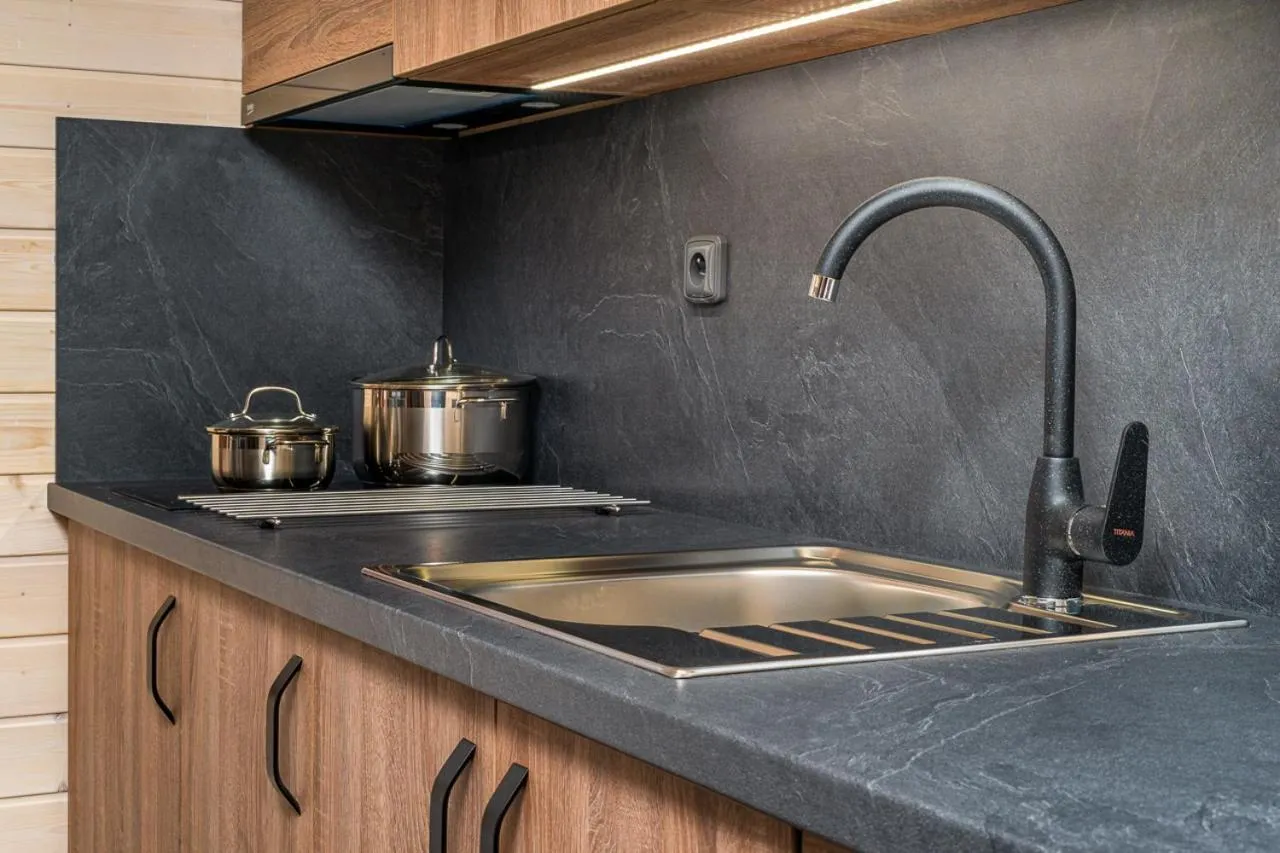 Kitchen or kitchenette in Hotel Vega Luhacovice