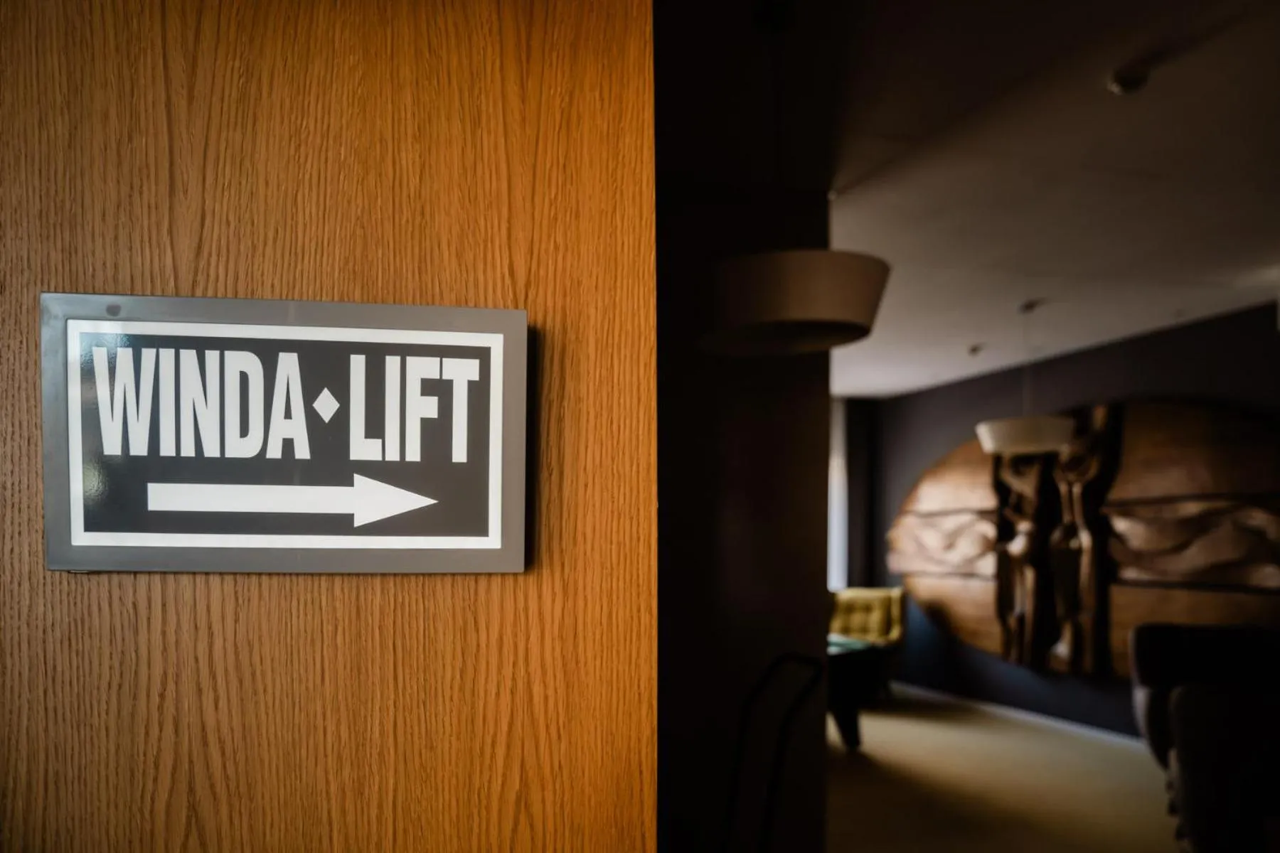 elevator in Hotel Wodnik