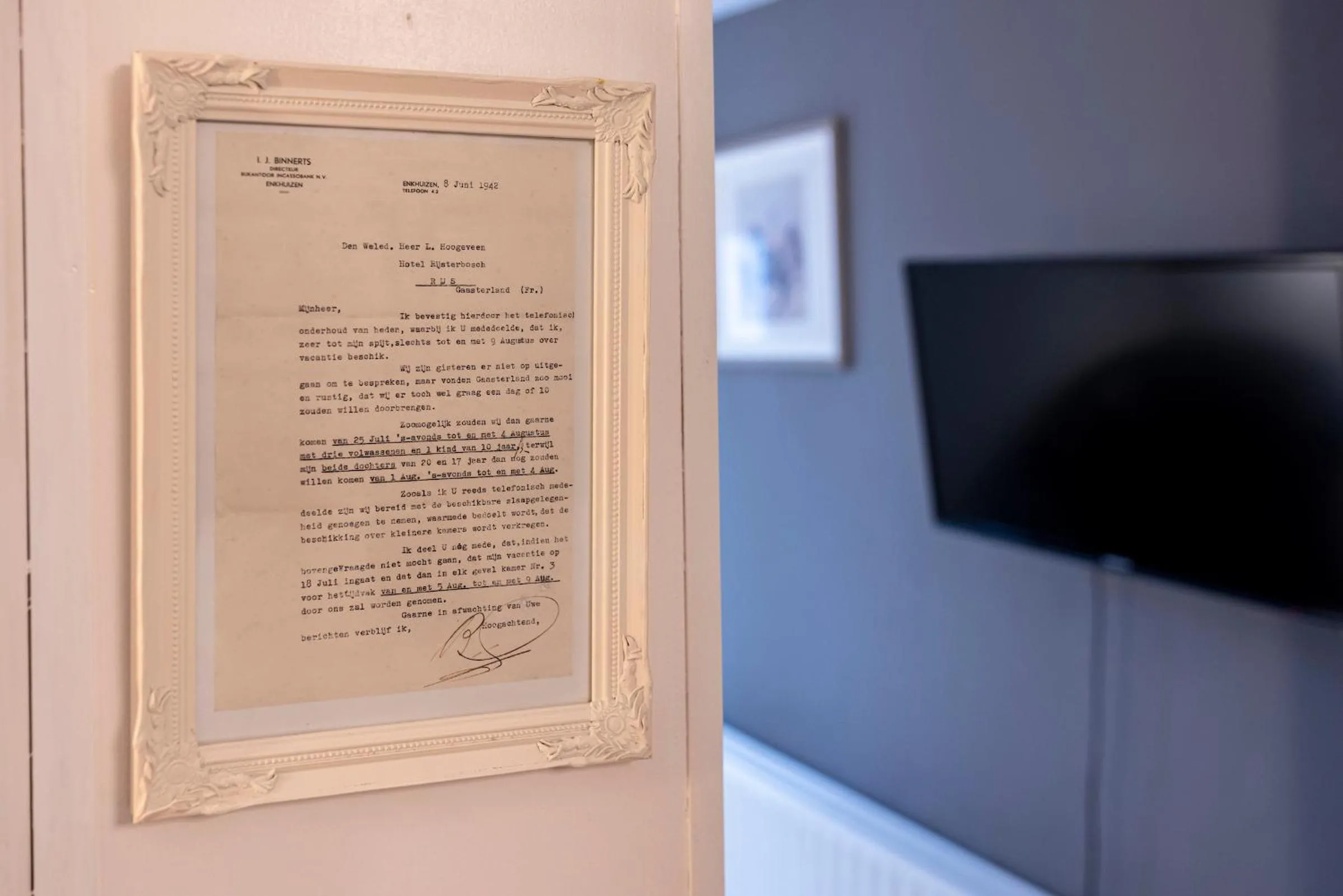 Text overlay in Bed & Breakfast Rijsterbosch