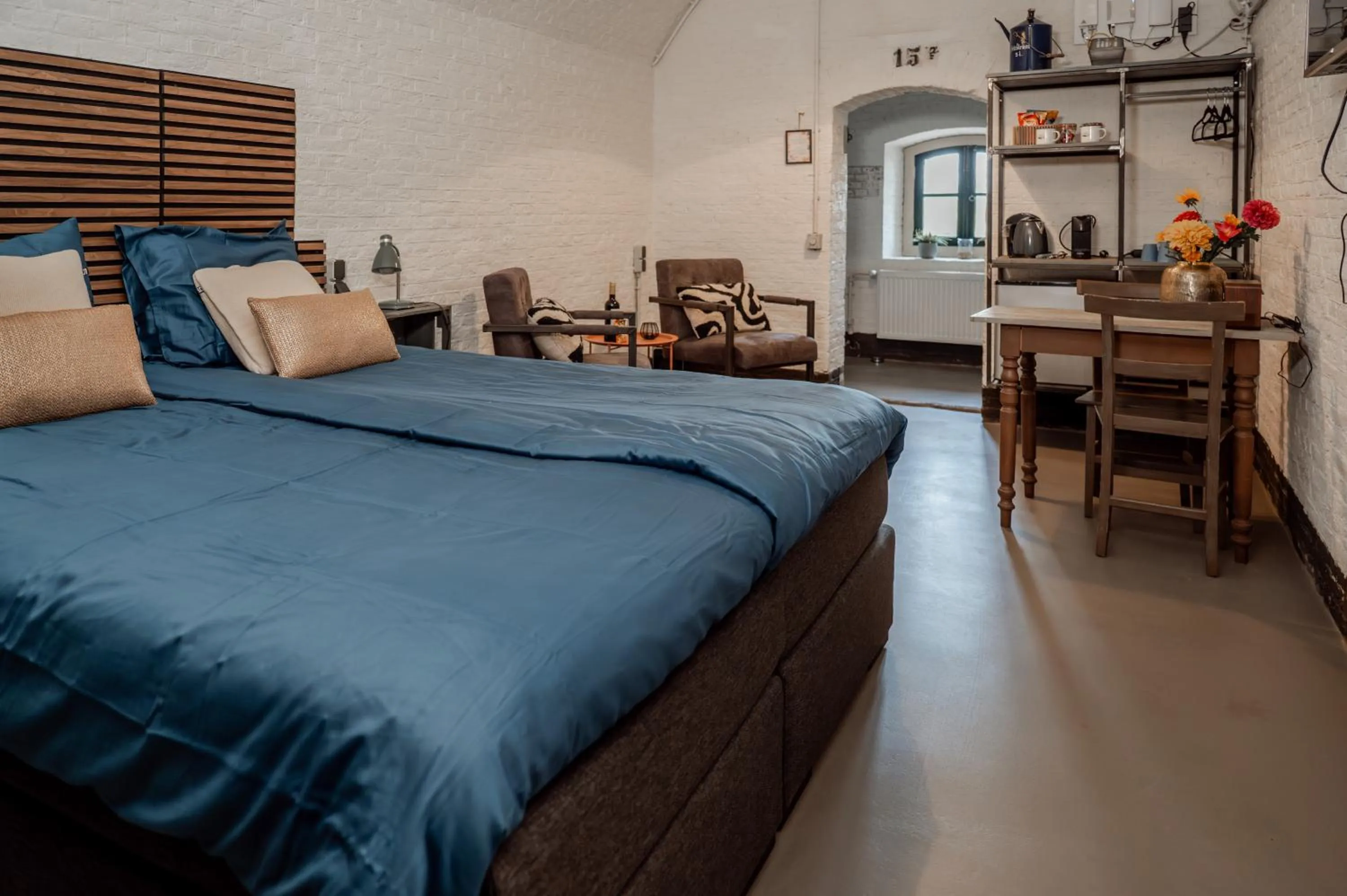 Living room, Bed in Bed & Breakfast Fort Bakkerskil