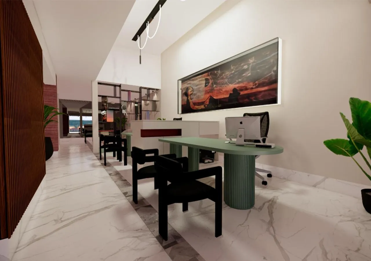 Lobby or reception in Expo Satelite 2750 Hotel & Suites