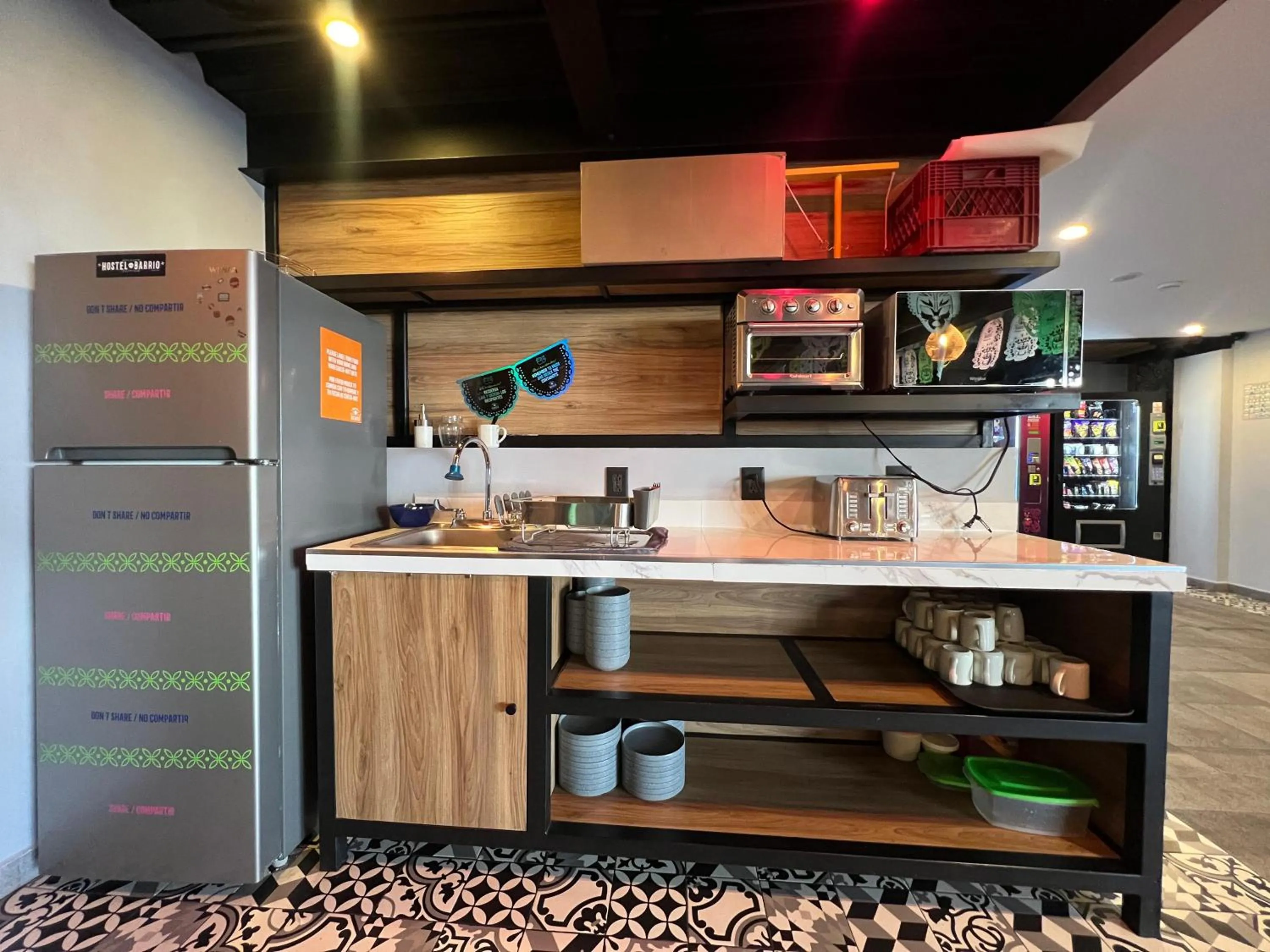 Kitchen or kitchenette in Barrio Downtown Mexico City Hostel