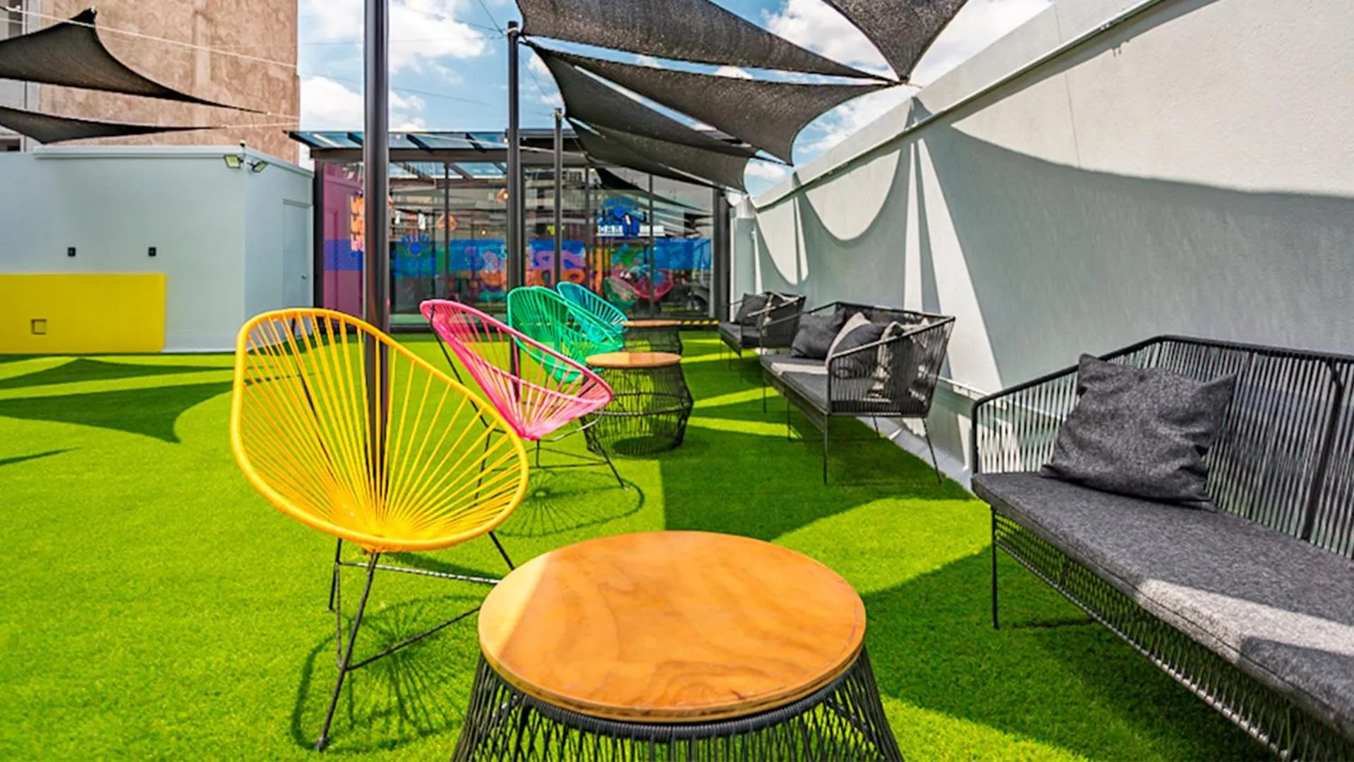 Balcony/Terrace in Barrio Downtown Mexico City Hostel
