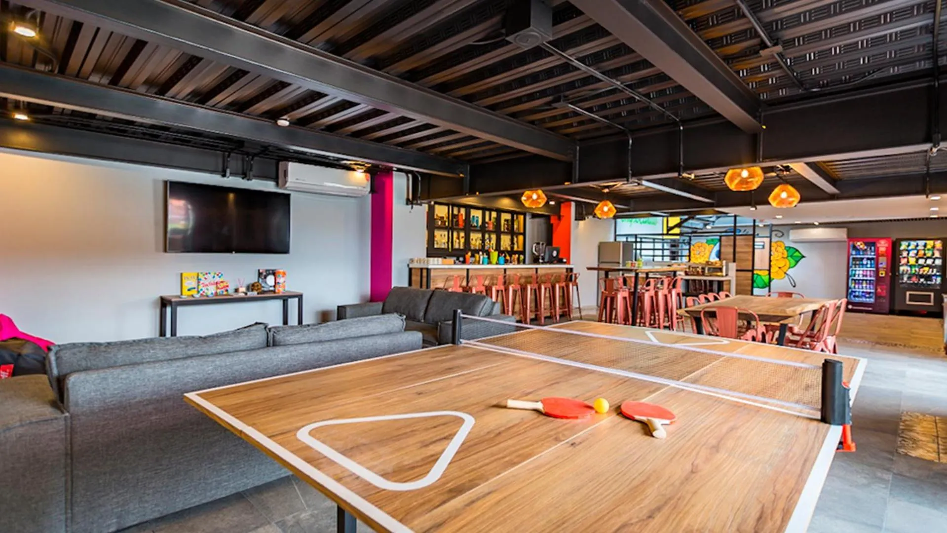 Game Room in Barrio Downtown Mexico City Hostel