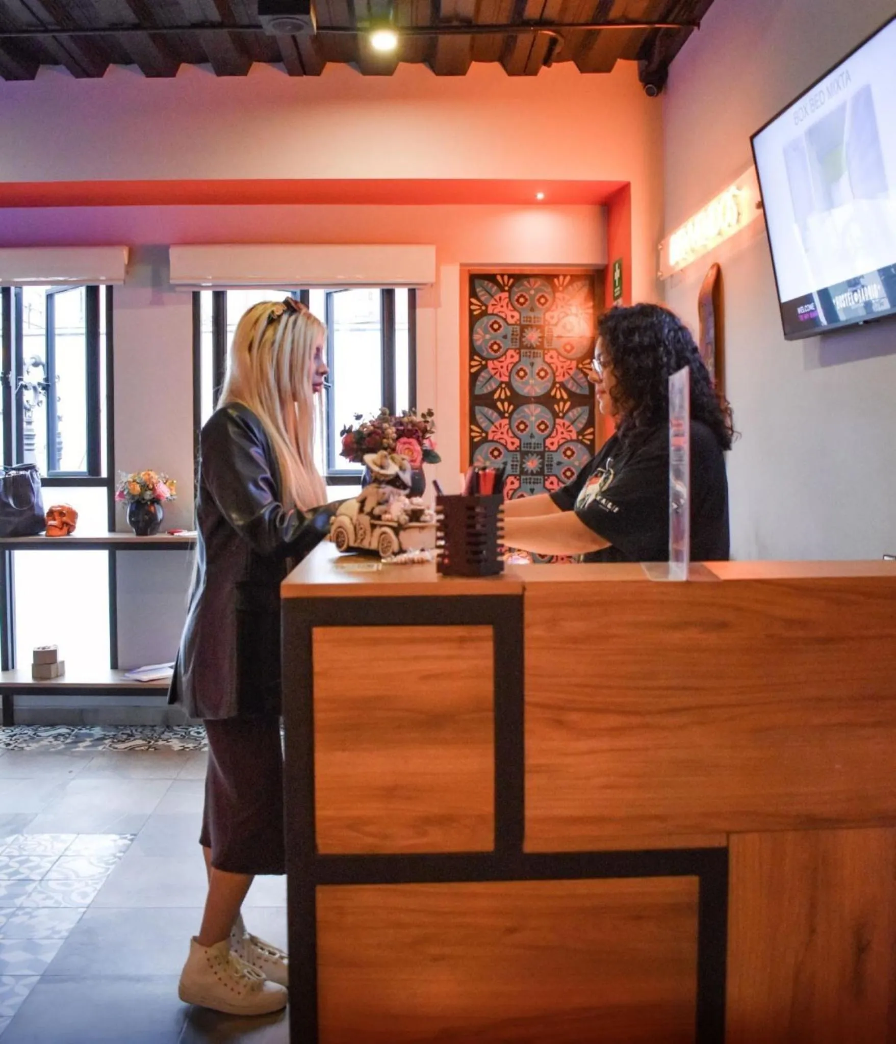 People in Barrio Downtown Mexico City Hostel