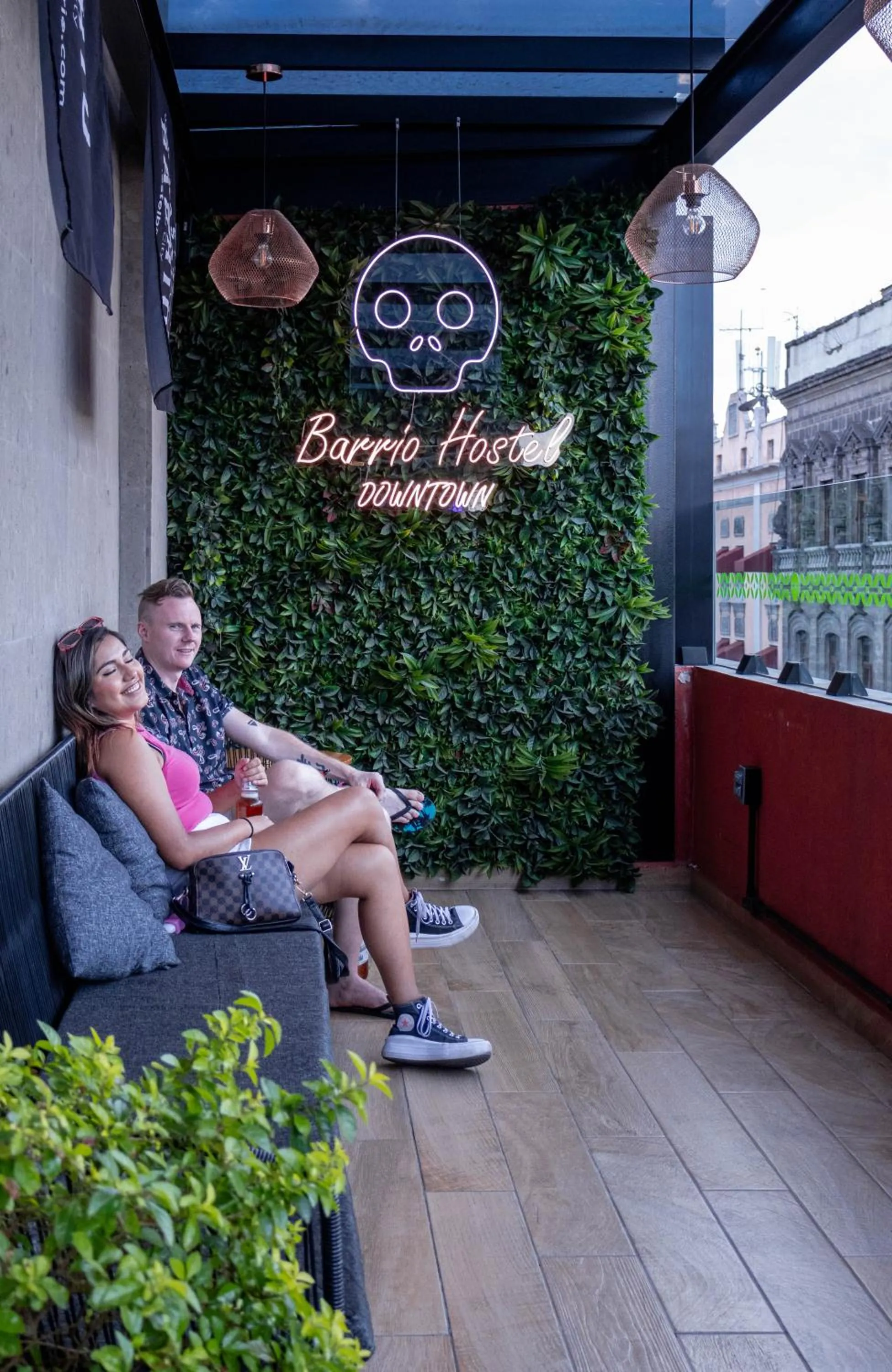 Balcony/Terrace in Barrio Downtown Mexico City Hostel