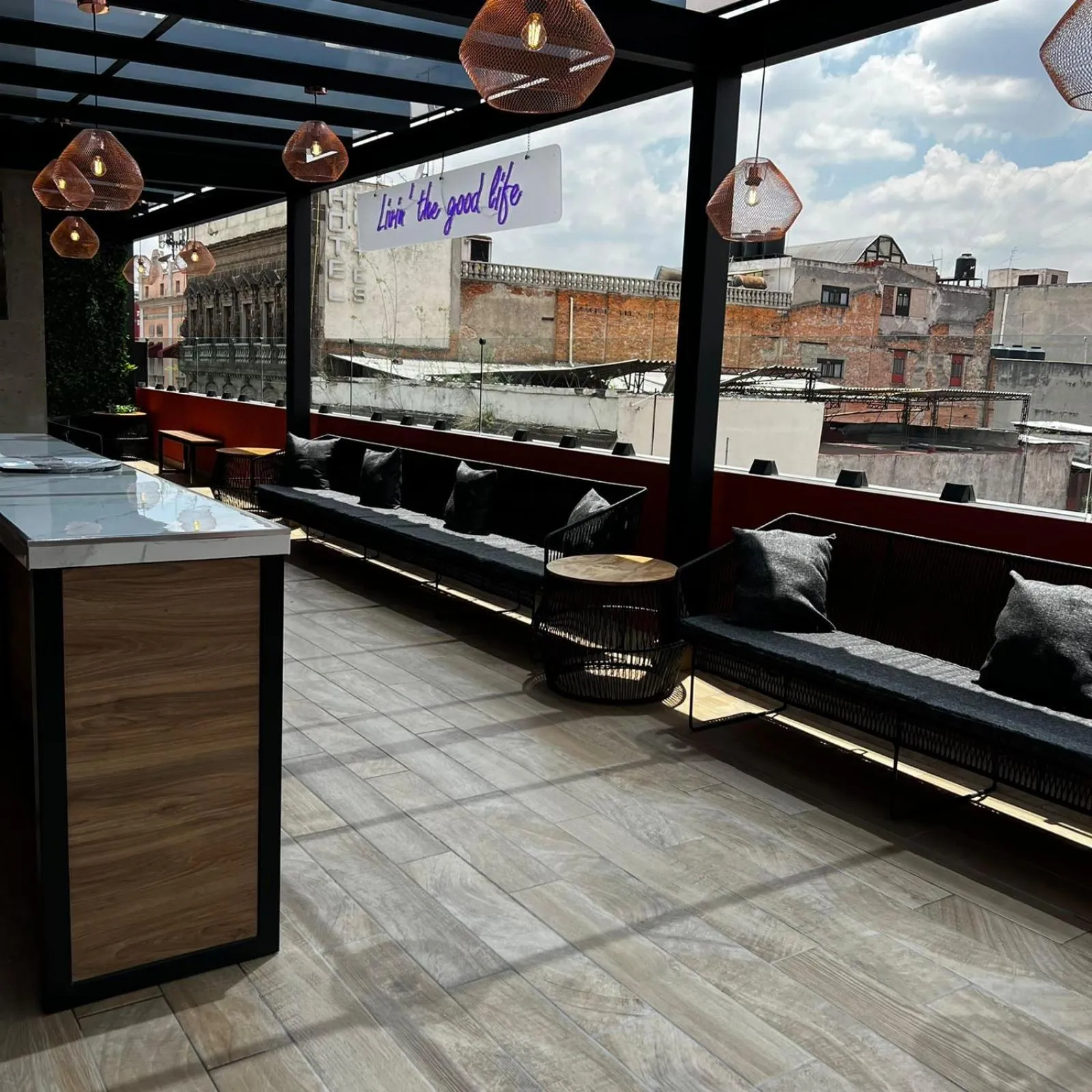 Balcony/Terrace in Barrio Downtown Mexico City Hostel