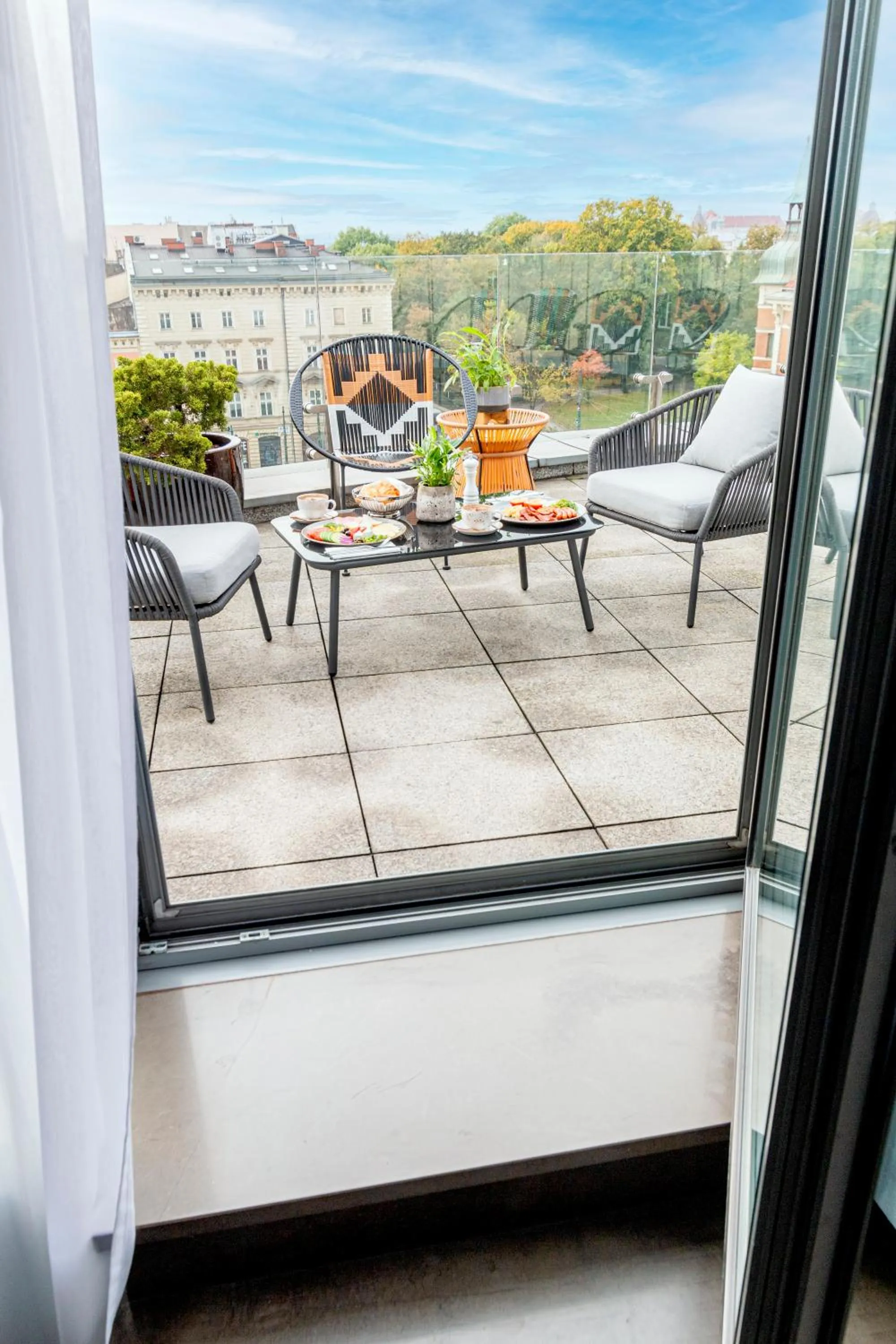Balcony/Terrace in Vienna House by Wyndham Andel's Cracow