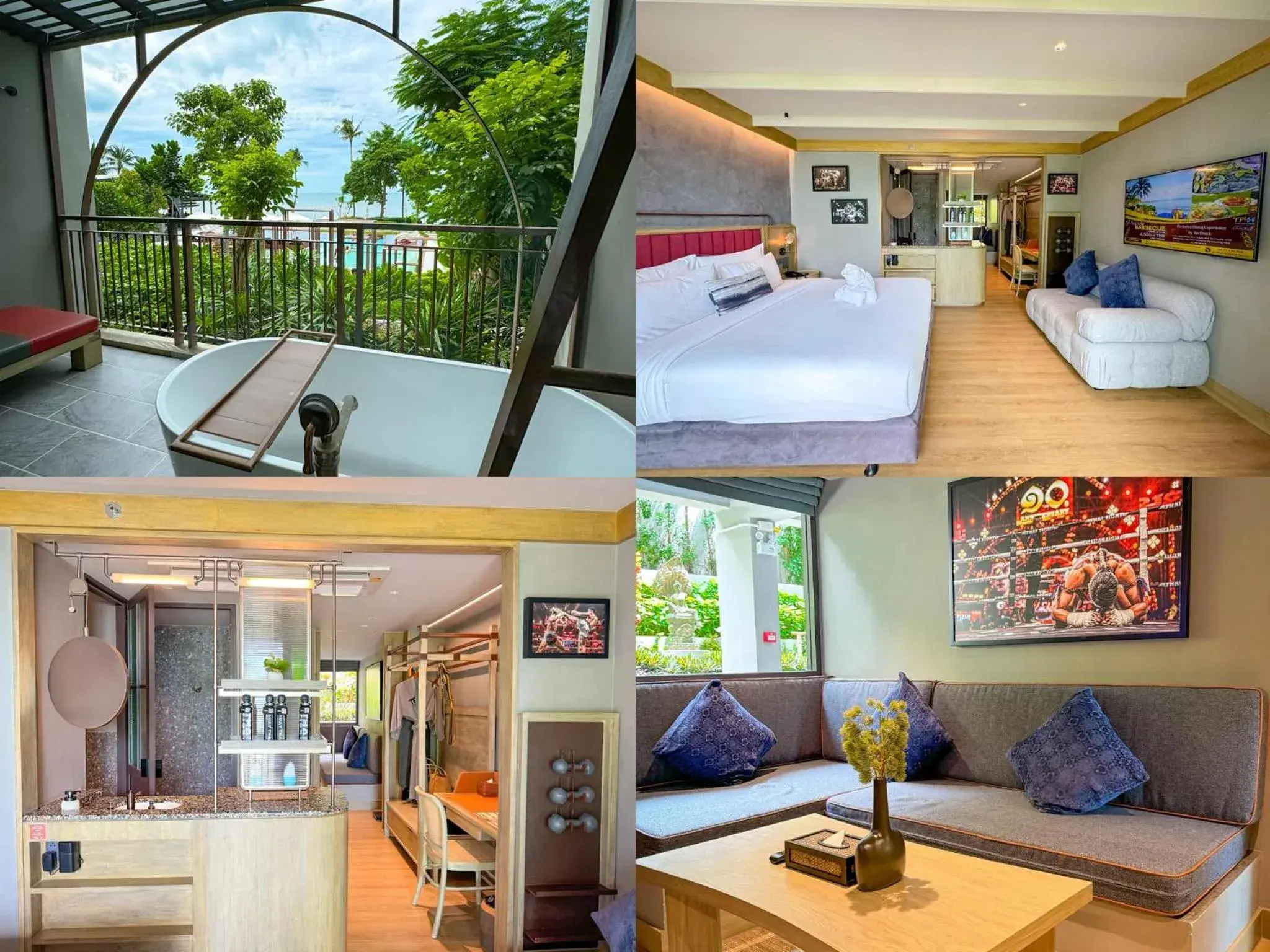 Twin Room with Garden View in Thai Fight Hotel Twin Room with Garden View in Thai Fight Hotel