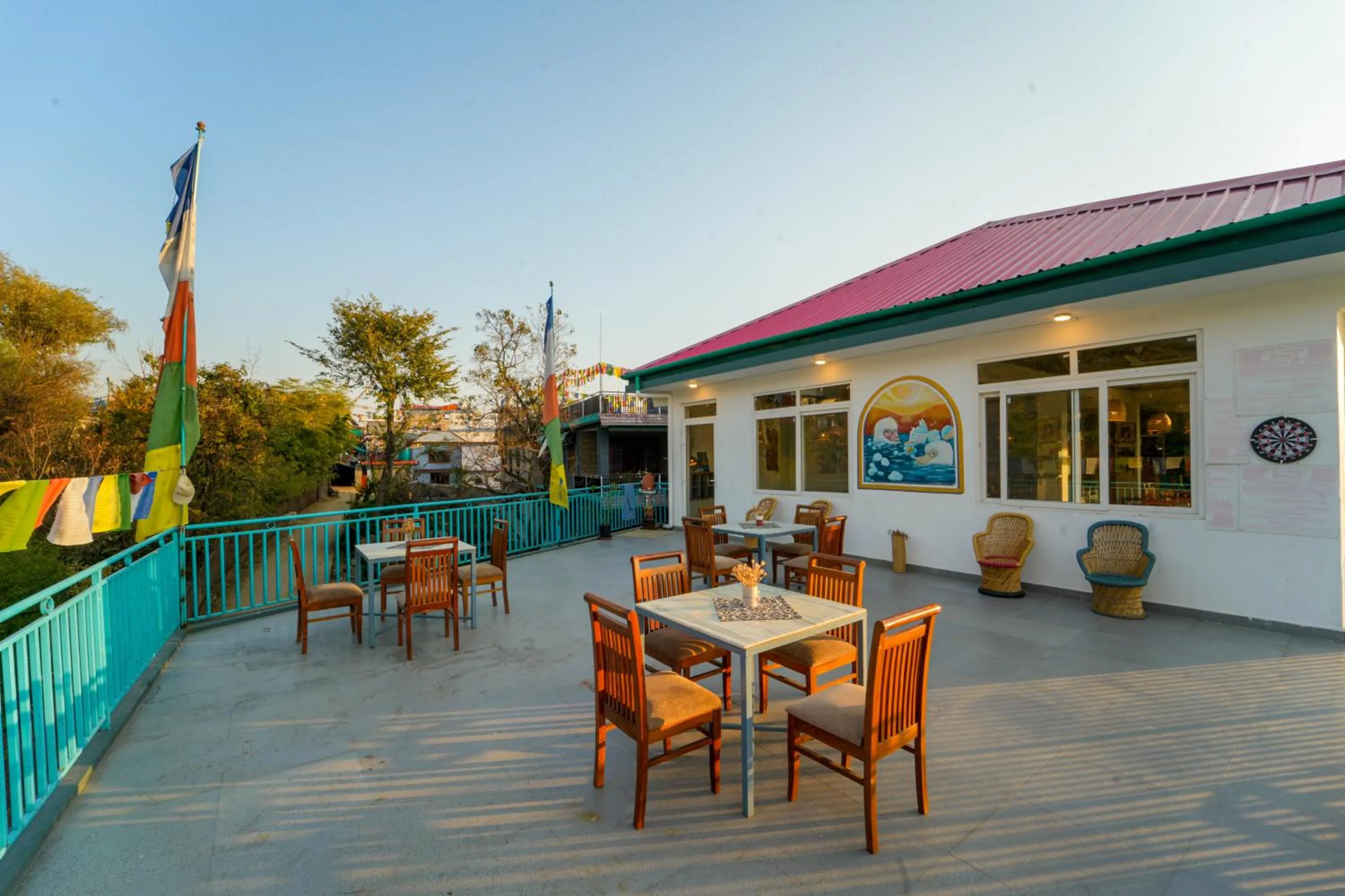 Patio in Chokling ArtHouse - The Treasure of Himalayas