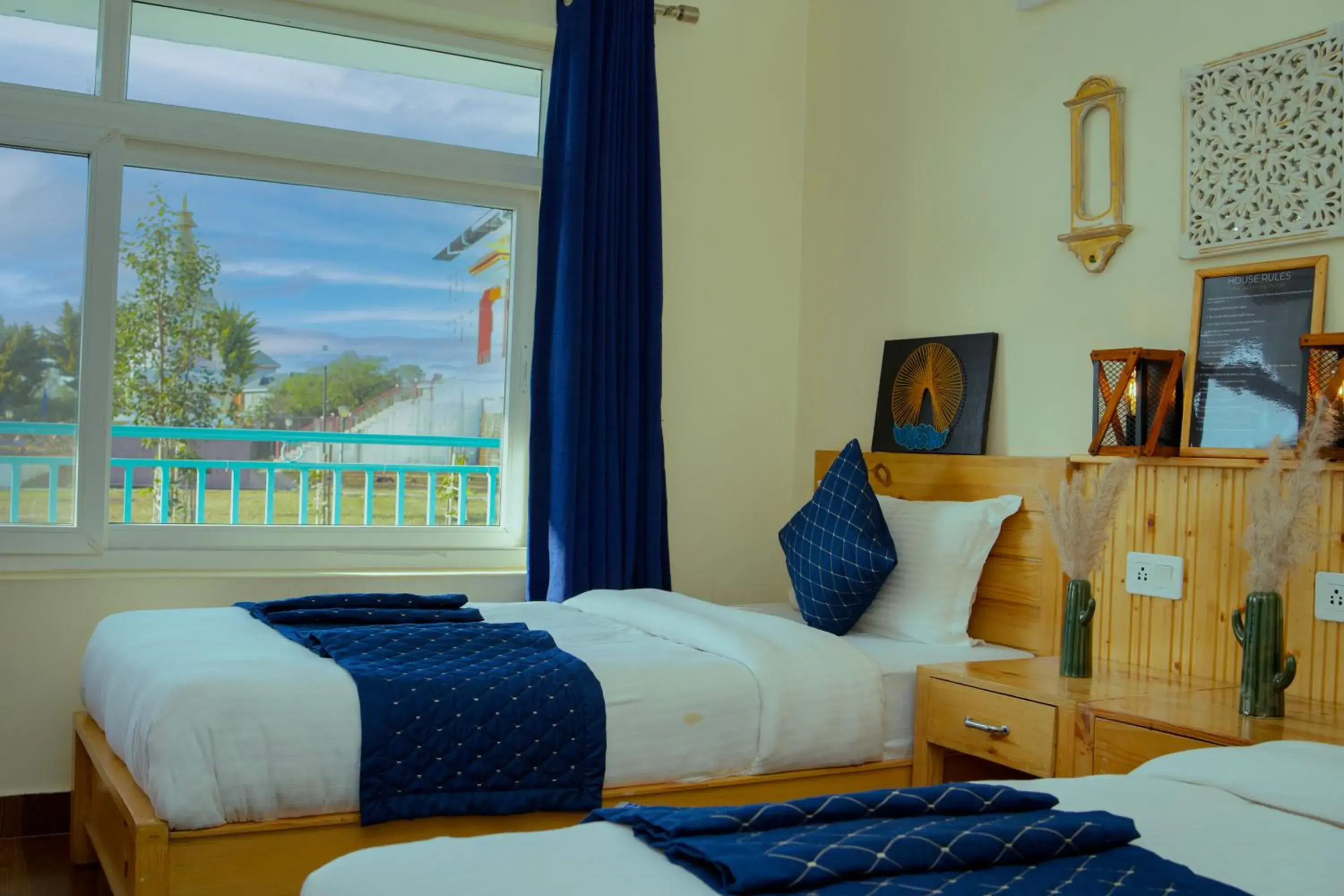 View (from property/room), Bed in Chokling ArtHouse - The Treasure of Himalayas View (from property/room), Bed in Chokling ArtHouse - The Treasure of Himalayas