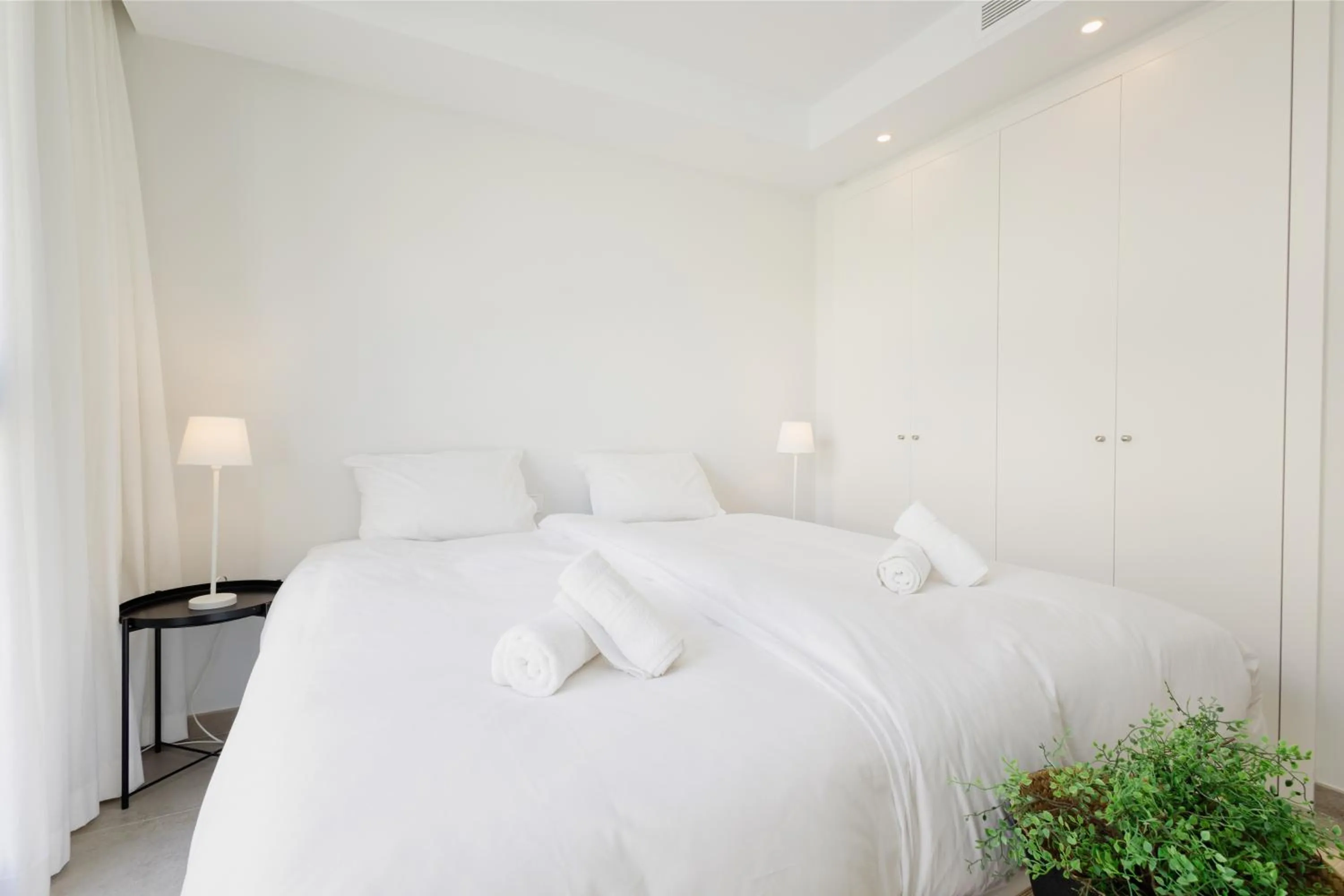 Bed in Luxury holiday apartment with 2 bedrooms in Cancelada