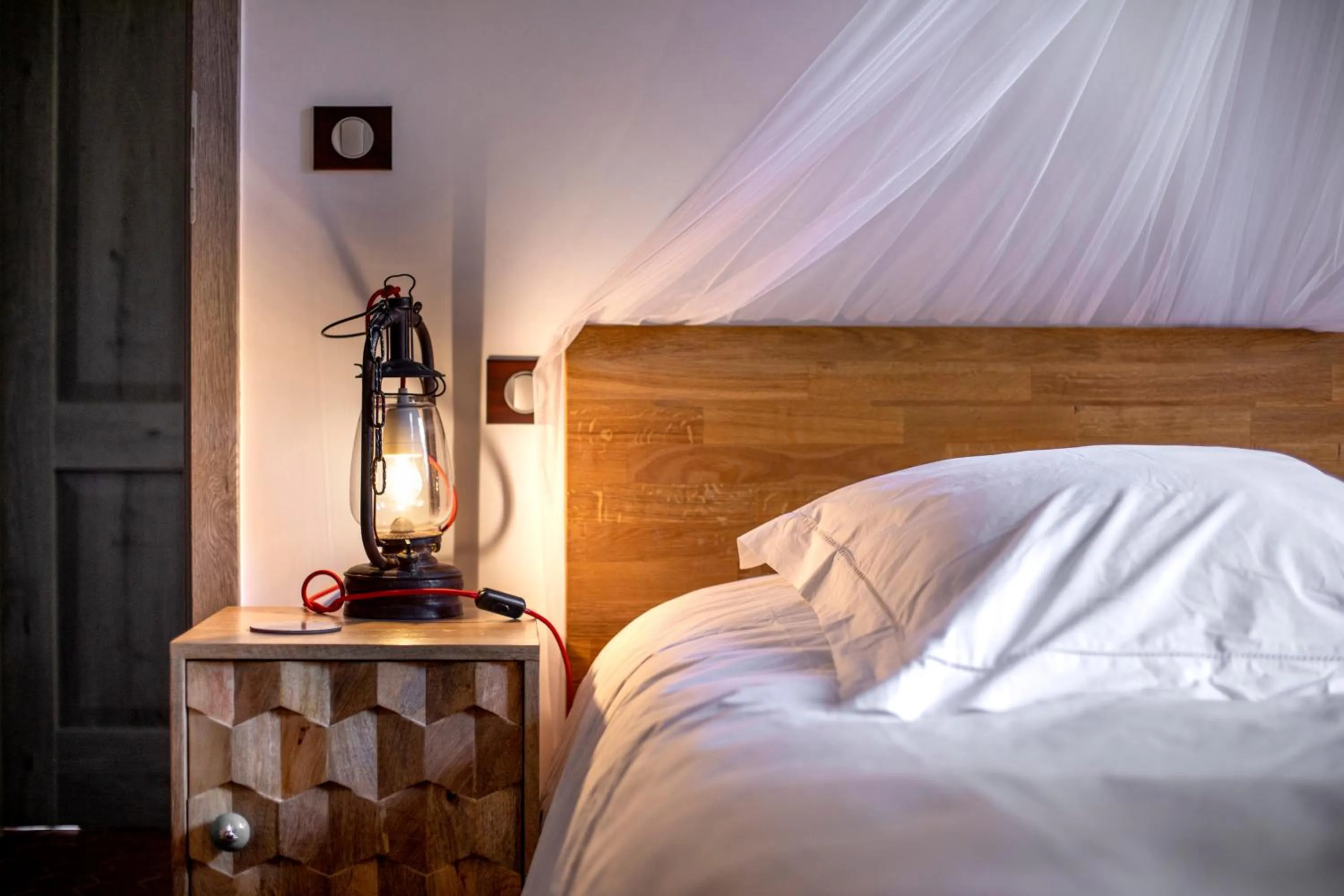 Bedroom, Bed in Le Mas des Romarins, FAYENCE
