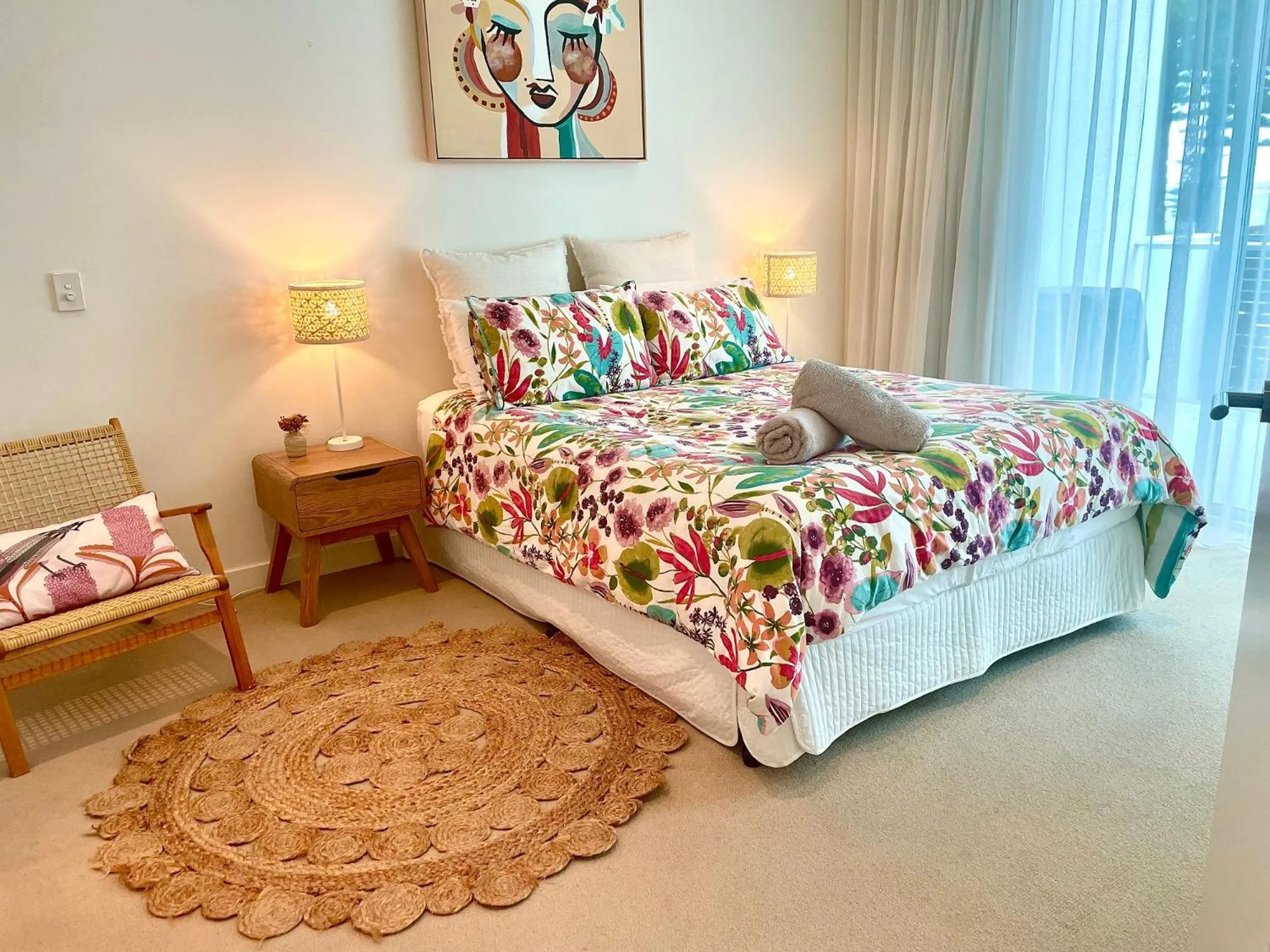 Bed in Breeze Beachfront Apartment