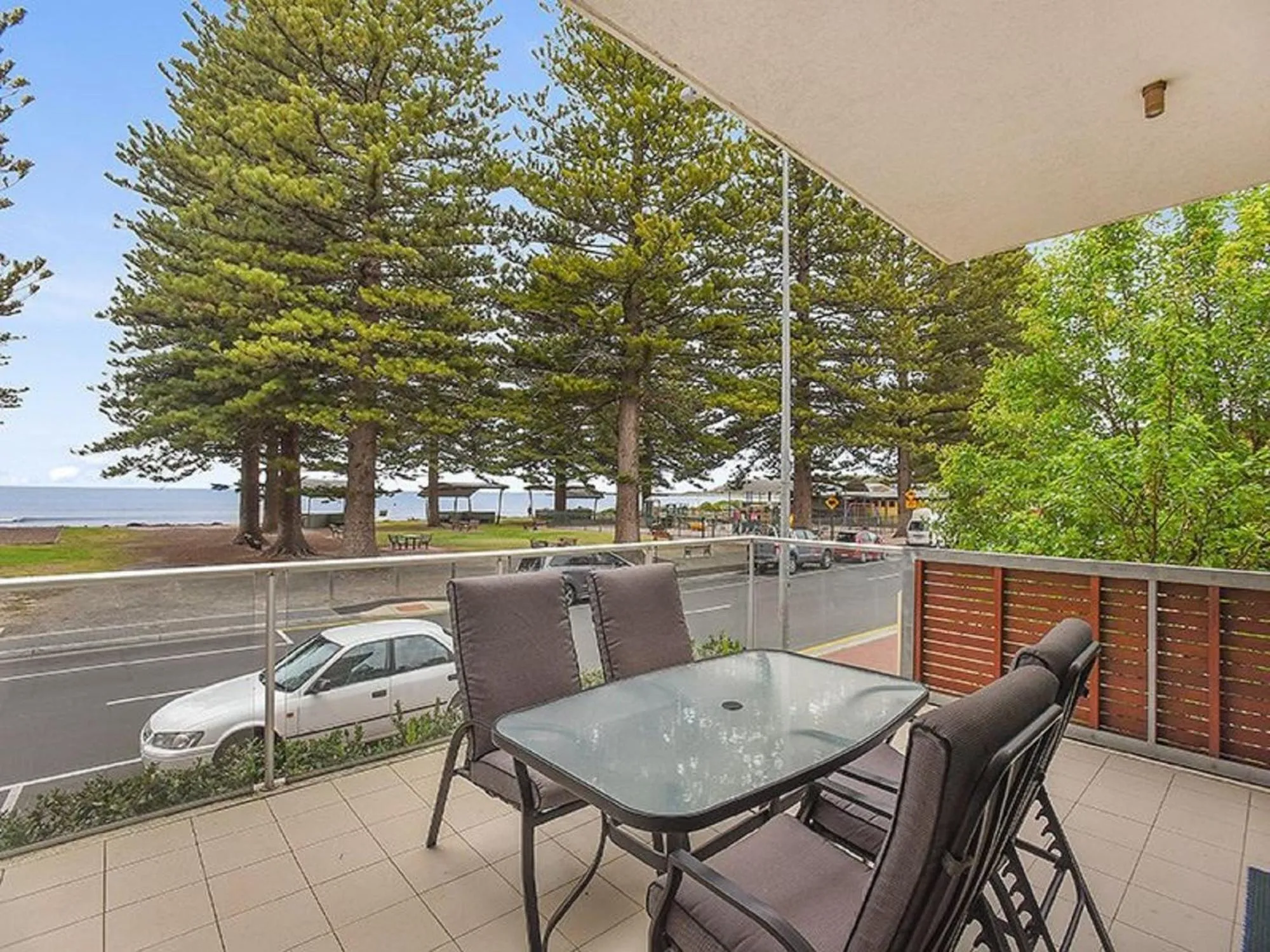 Patio in Breeze Beachfront Apartment