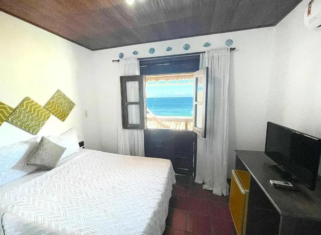 Balcony/Terrace, Bed in Vista Bela Pousada