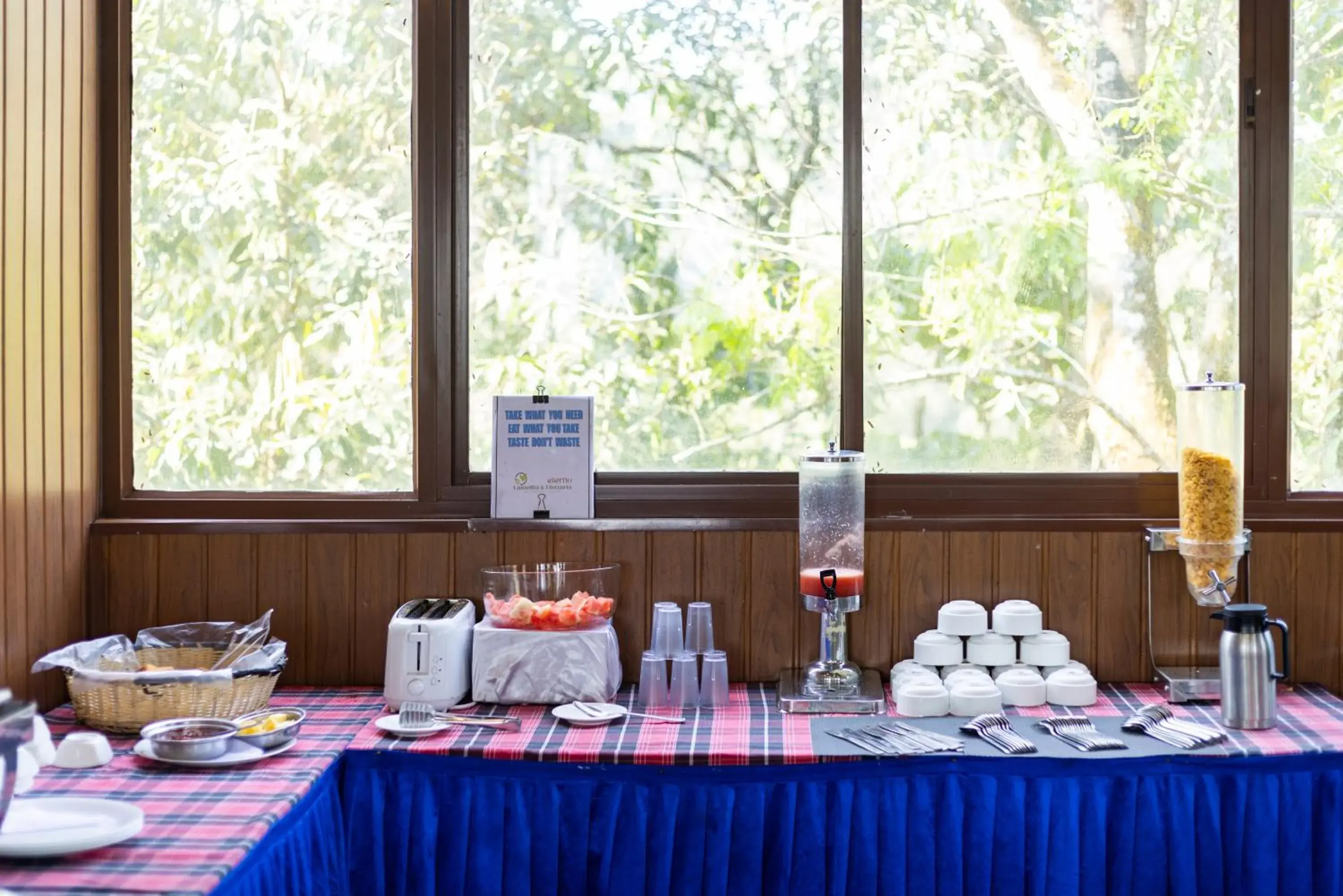 Buffet breakfast in Eterno Camellia & Elettaria Resort with Pool Buffet breakfast in Eterno Camellia & Elettaria Resort with Pool