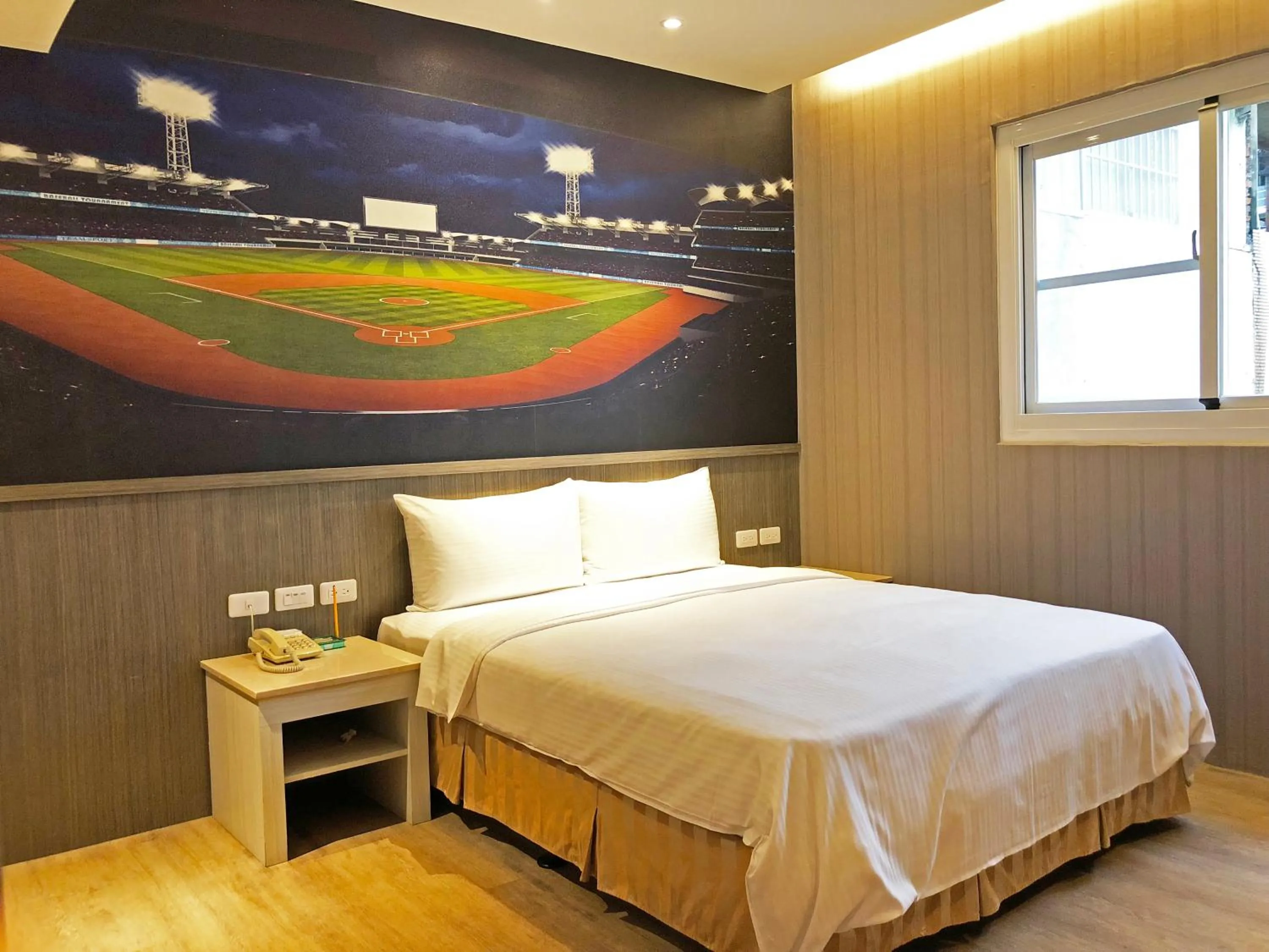 Bed in La Hotel-Baseball Theme Hall