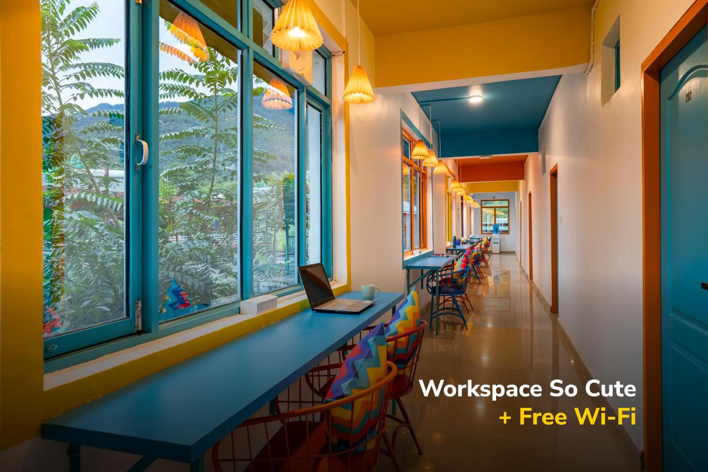 Seating area in goSTOPS Bir, Landing Site