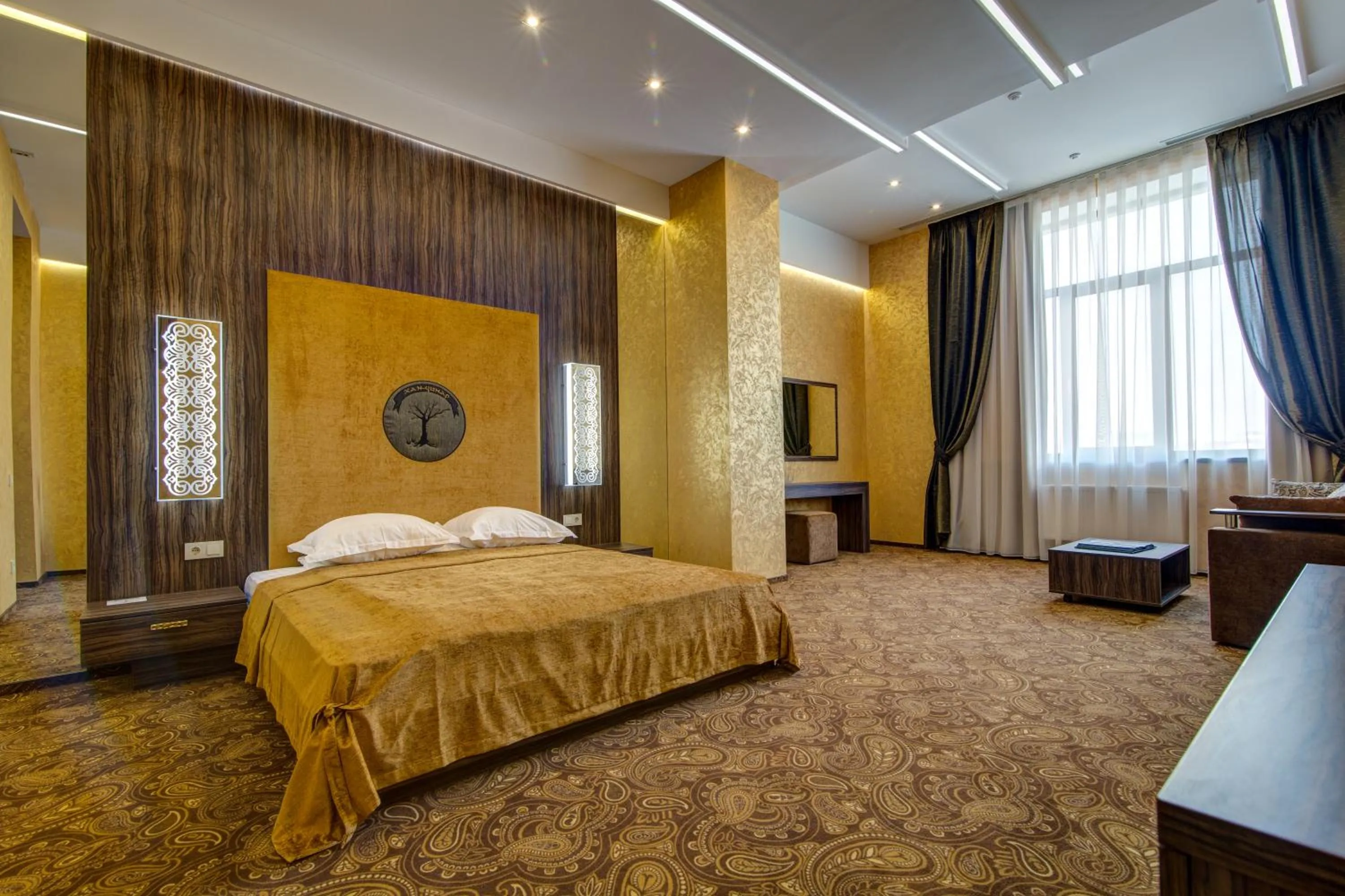 Photo of the whole room, Bed in Khan-Chinar Hotel