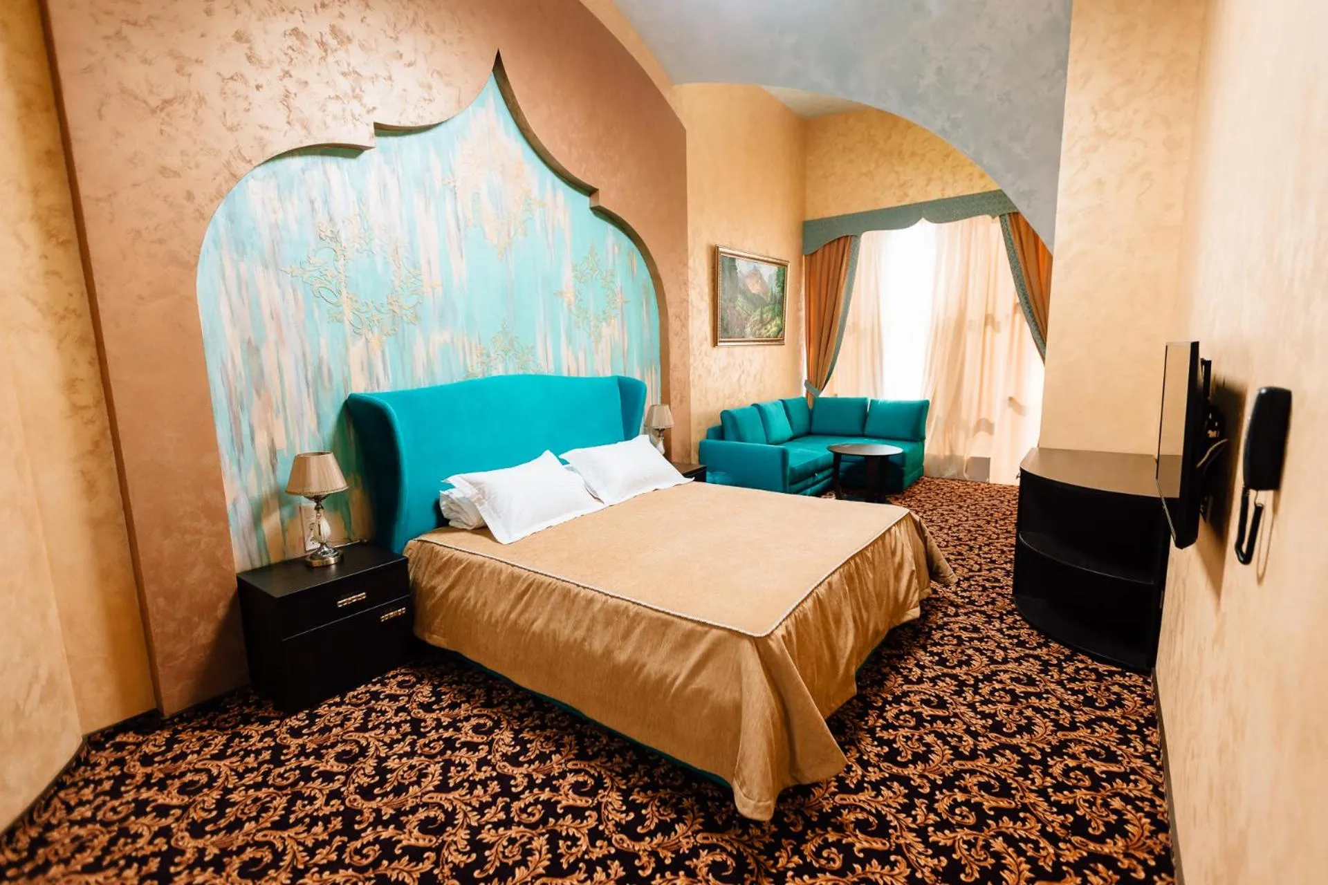 Photo of the whole room, Bed in Khan-Chinar Hotel