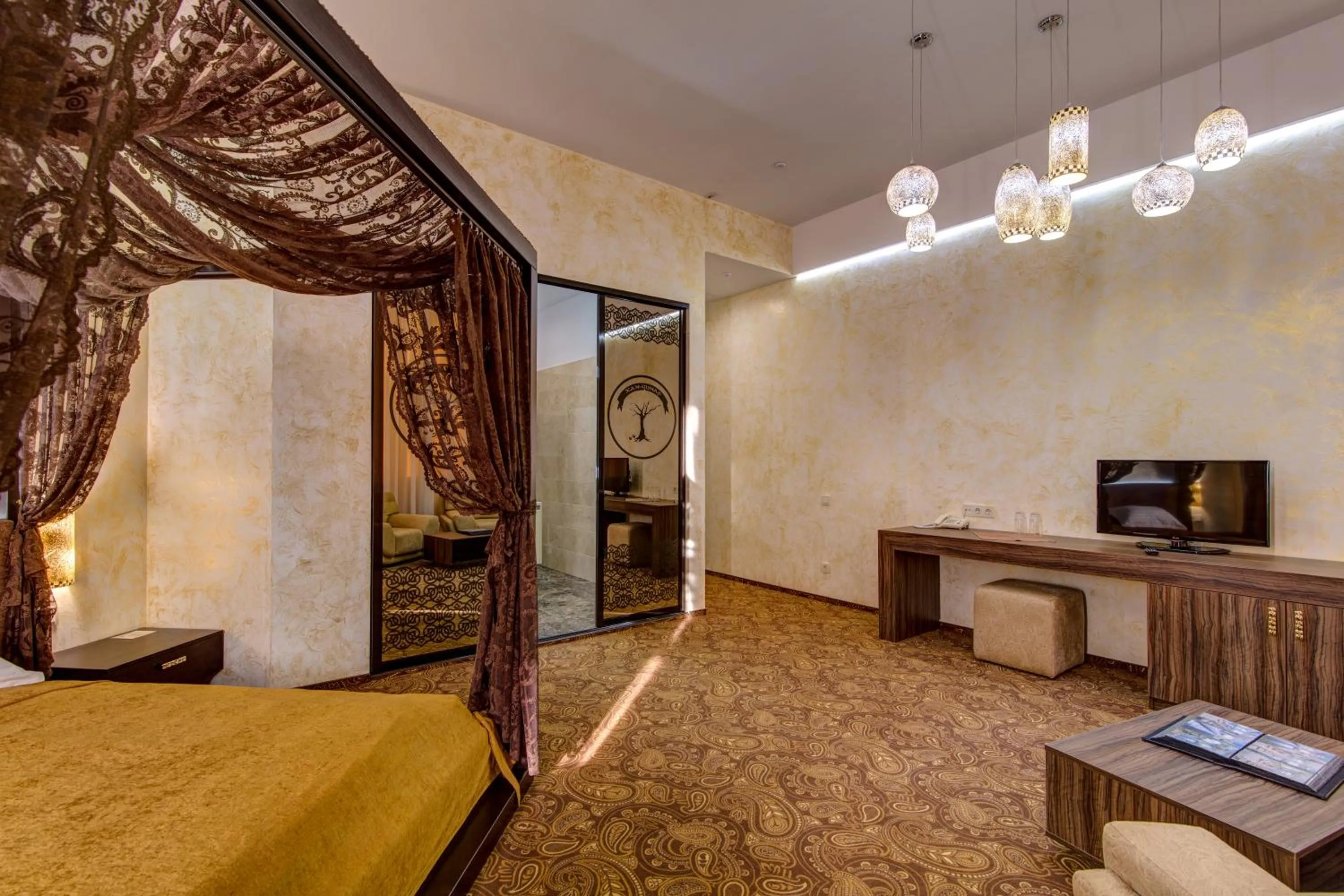 Photo of the whole room, Bed in Khan-Chinar Hotel