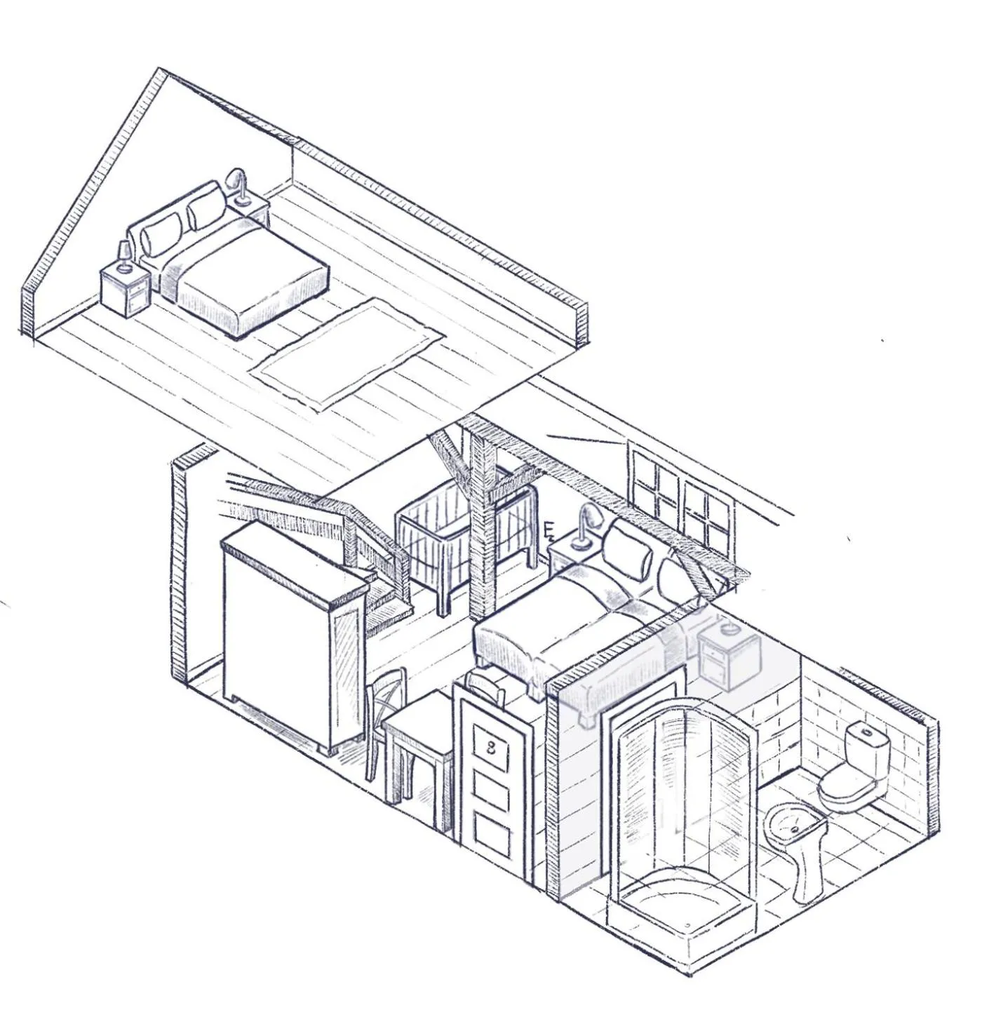 Floor plan in Villa Greta