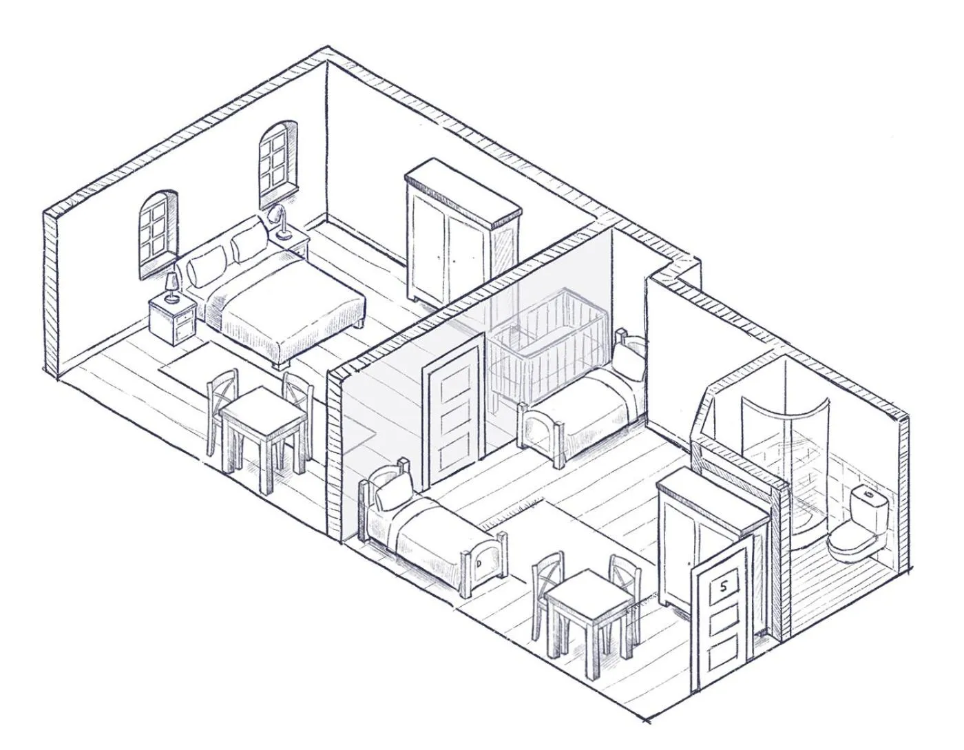 Floor plan in Villa Greta